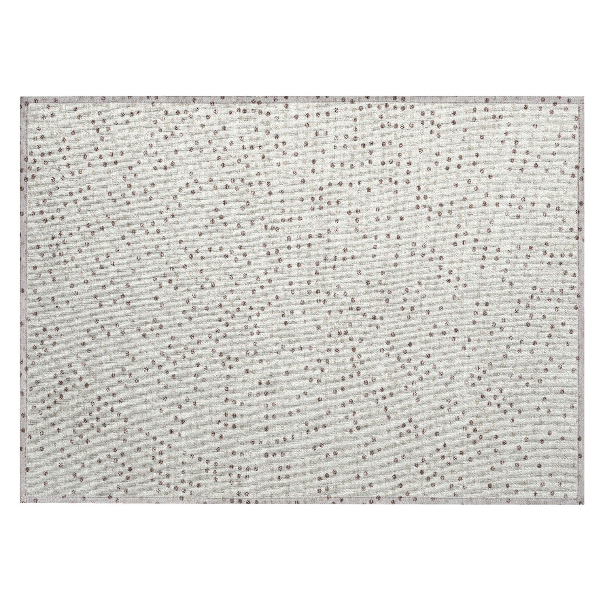 Ivory Synthetic Flat Woven Washable Rectangular Rug 1'8" x 2'6"