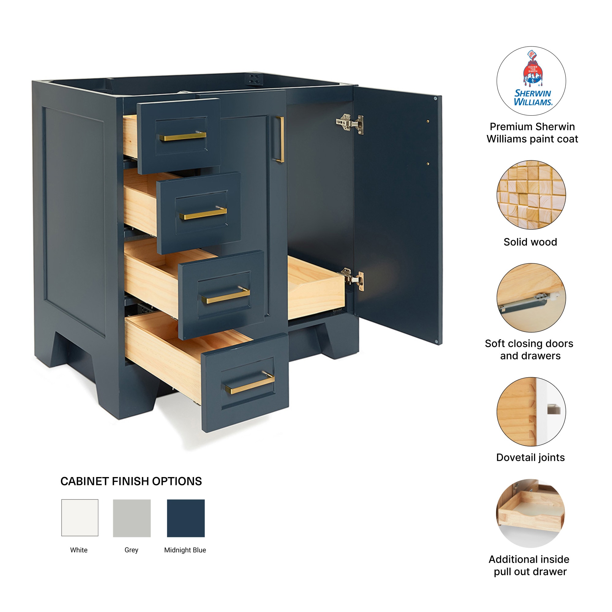 ARIEL Q036S-R-BC-MNB vanities - View #4