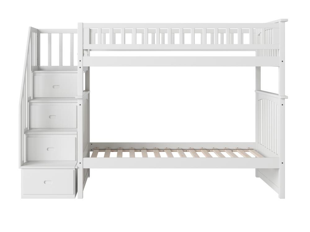 AFI Furnishings Columbia White Twin Over Twin Bunk Bed in the Bunk Beds ...