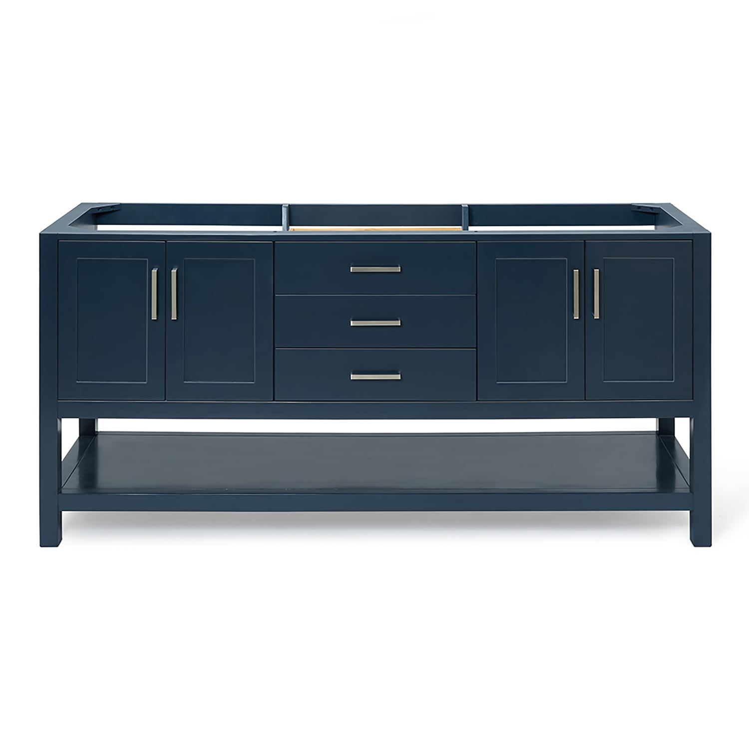  S072D-BC-MNB Magnolia 72-in Midnight Blue Bathroom Vanity Base Cabinet without Top
