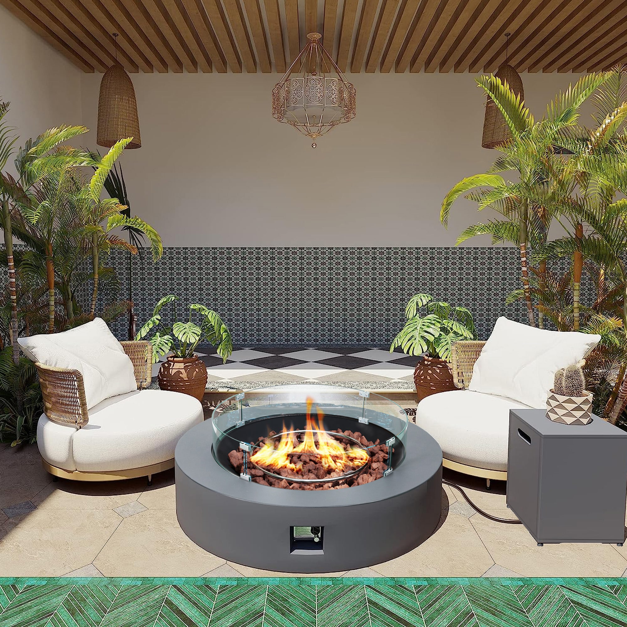 UPHA 42TP-GREY-DK-BLZWST Outdoor-Gas-Firepits - View #2