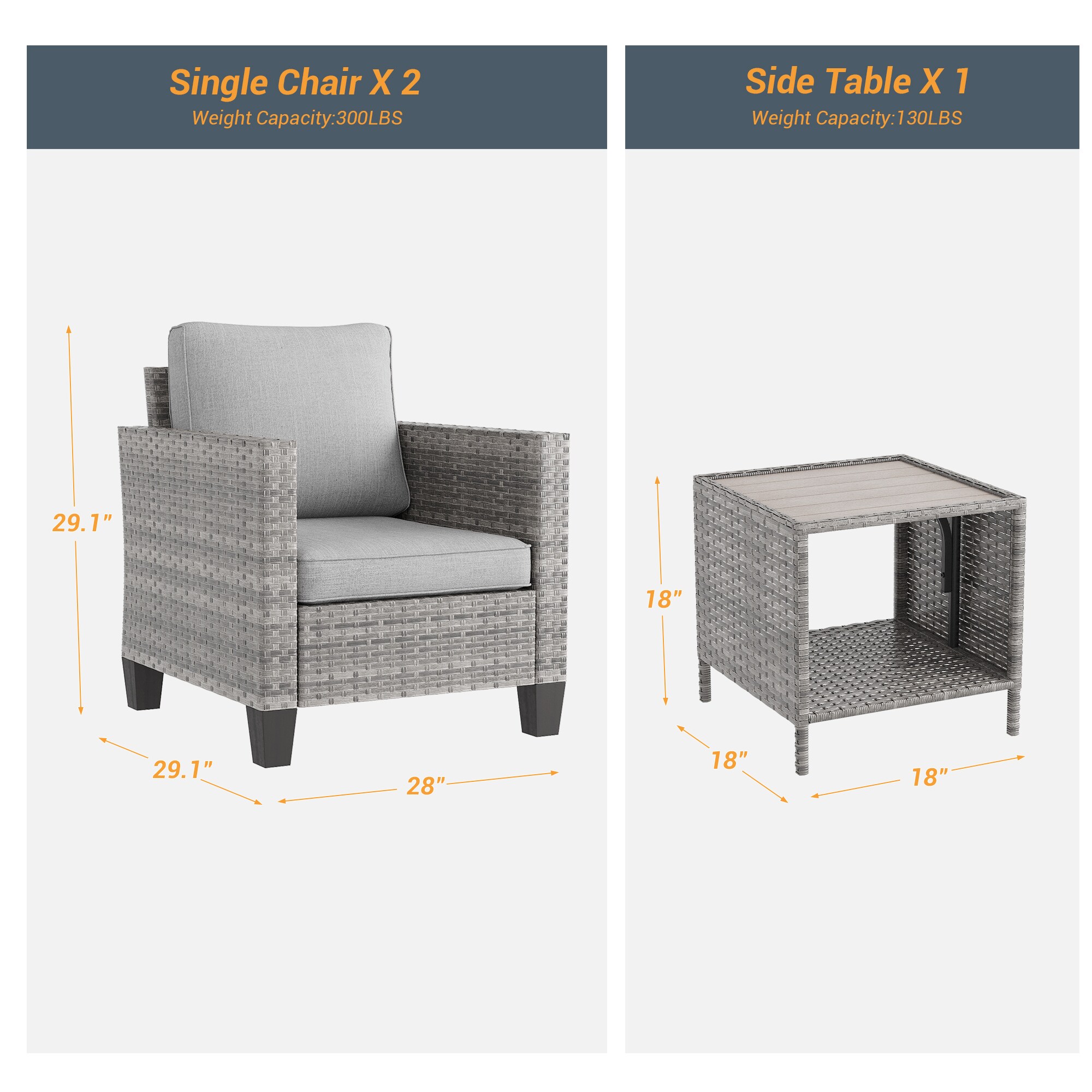 Sonkuki SD-HLY-T32R Patio-Conversation-Sets - View #2
