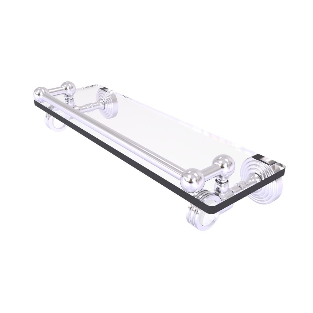 Allied Brass PG-1D-16-GAL-SCH Pacific Grove Satin Chrome Wall mount Bathroom Shelf ( 16-in x 3.5-in x 5-in )