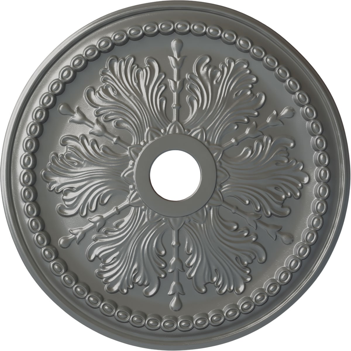 Ekena Millwork CM27WISLS Winsor 27.5-in W x 27.5-in L Painted Silver Polyurethane Whole Ceiling Medallion