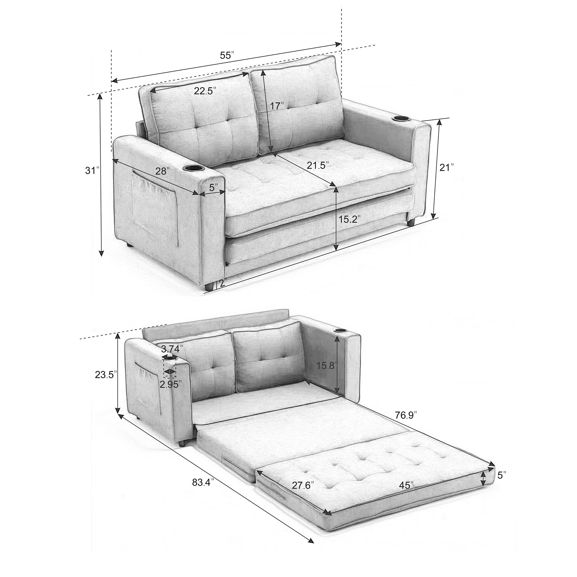 Bybafun YD3800048 Sofas-Loveseats - View #17