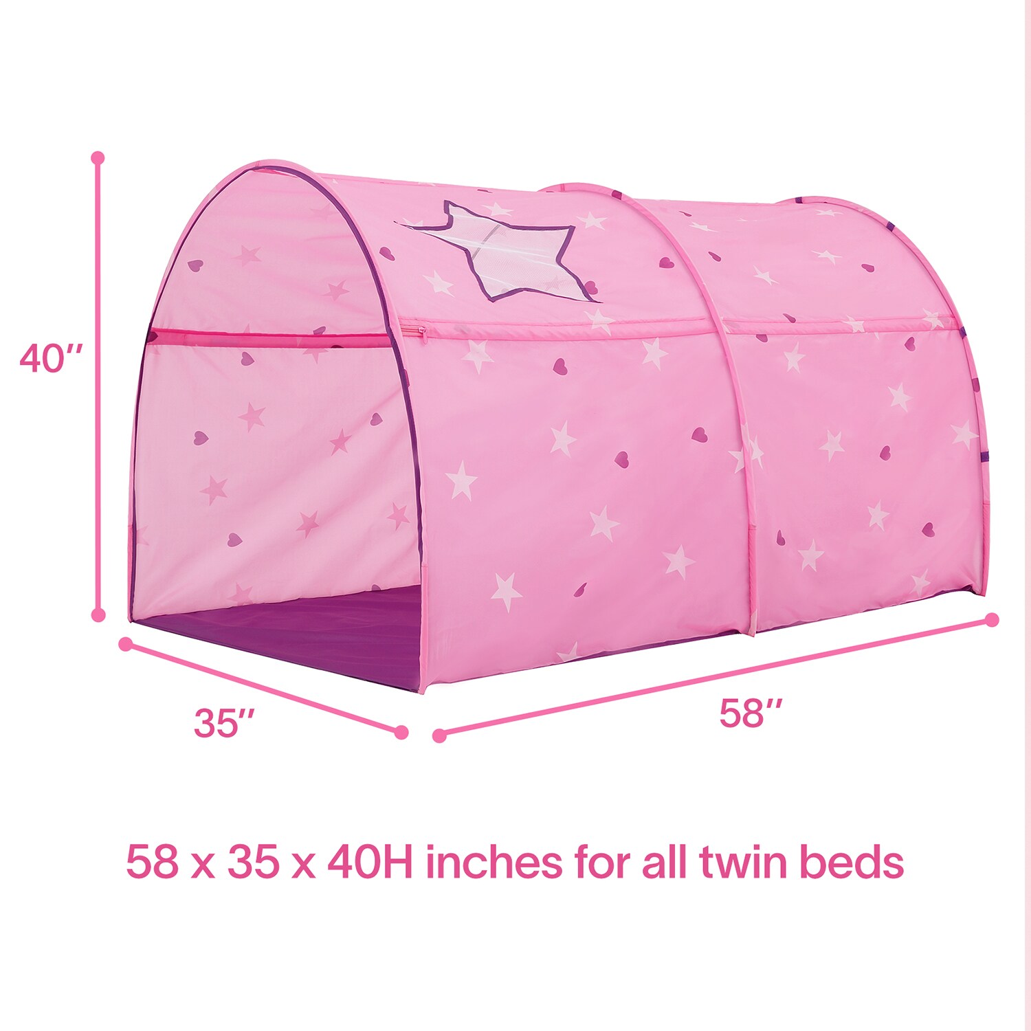 Alvantor Kids Bed Tent Play Tent Pink Twin Bedspread Set in the Bedding ...