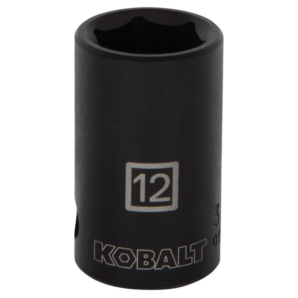 Kobalt Metric 3/8-in Drive 12mm 6-point Impact Socket Individual #80850