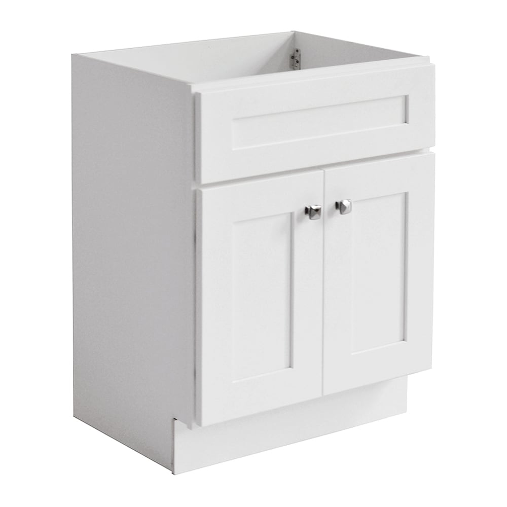 Brookings 30-Inch White Solid Wood Shaker Bathroom Vanity
