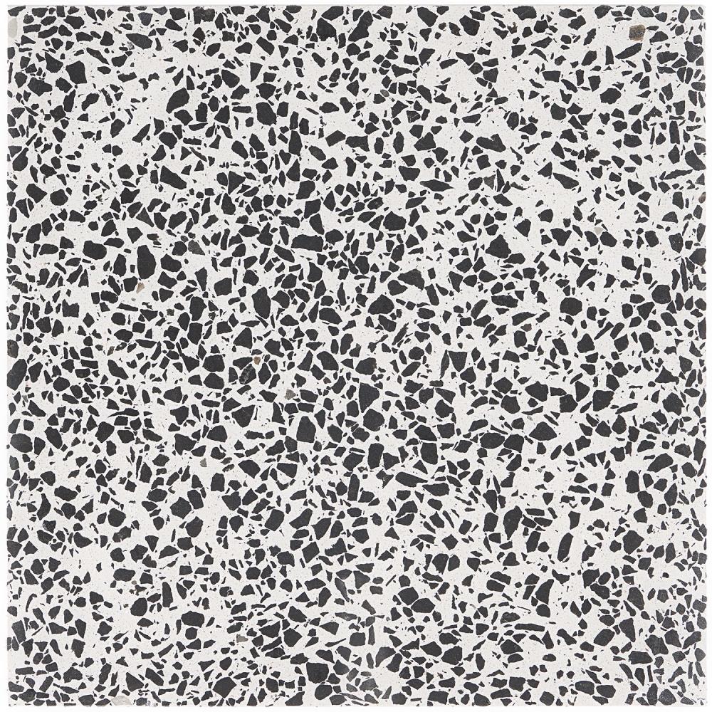 Artmore Tile EXT3RD105165 Sample- Tarboro Black and White 4-in x 8-in Polished Cement Brick Look Floor and Wall Tile