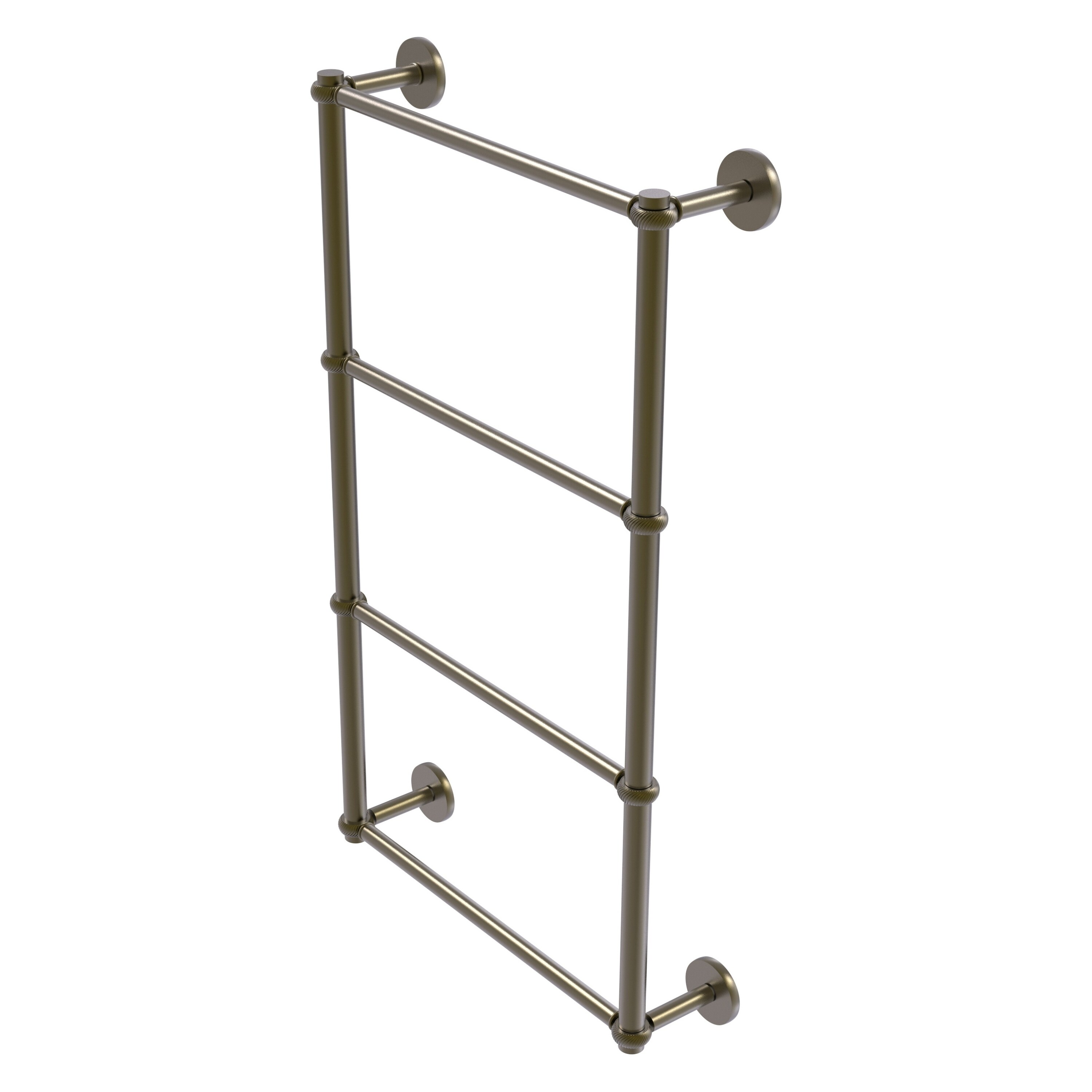 Allied Brass P1000-28T-24-ABR Prestige Skyline 24-in double Antique Brass Wall mount 4-tier Towel Bar