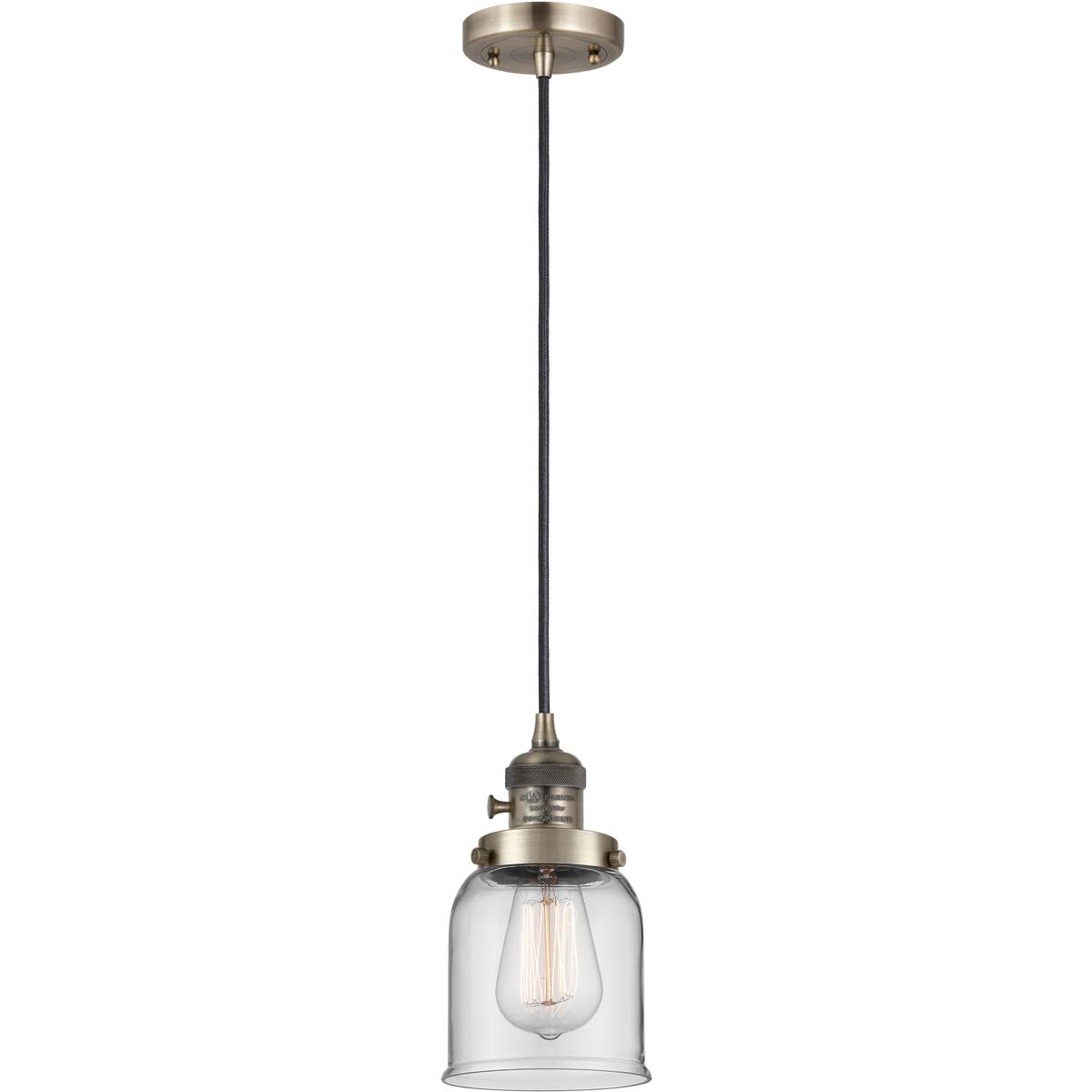 Innovations Lighting 2343206 201CSW-AB-G52-LED Franklin Restoration Bell Mini Pendant