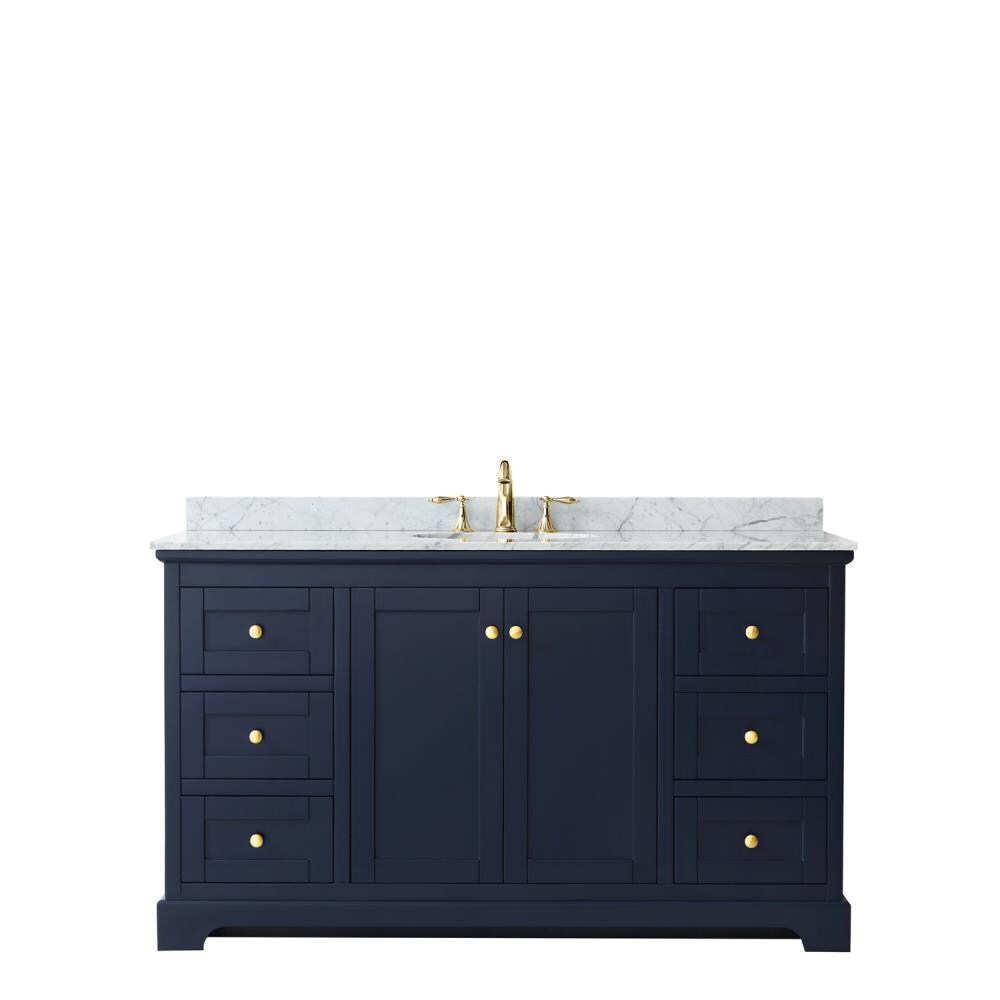 Bella 60-inch Single Vanity with Carrara Marble Top