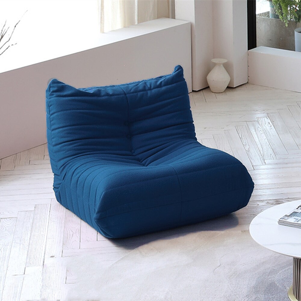 BuotiqHom DH-S1-117BU 45-in Casual Blue Velvet 1 -seater Sofa