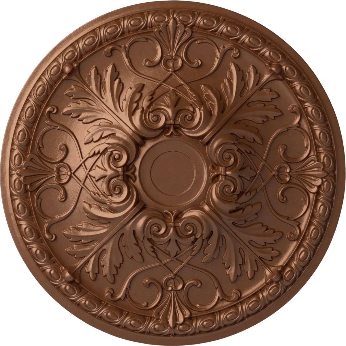 Ekena Millwork CM32TNPOS Tristan 32.375-in W x 32.375-in L Painted Polished Copper Polyurethane Whole Ceiling Medallion