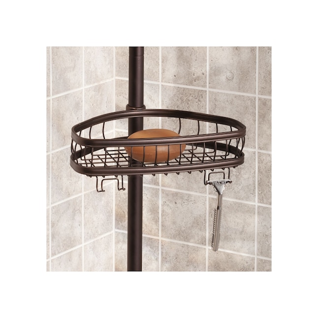 iDesign Bronze Steel 4-Shelf Tension Pole Freestanding Shower Caddy 11.3-in  x 60-in in the Bathtub & Shower Caddies department at