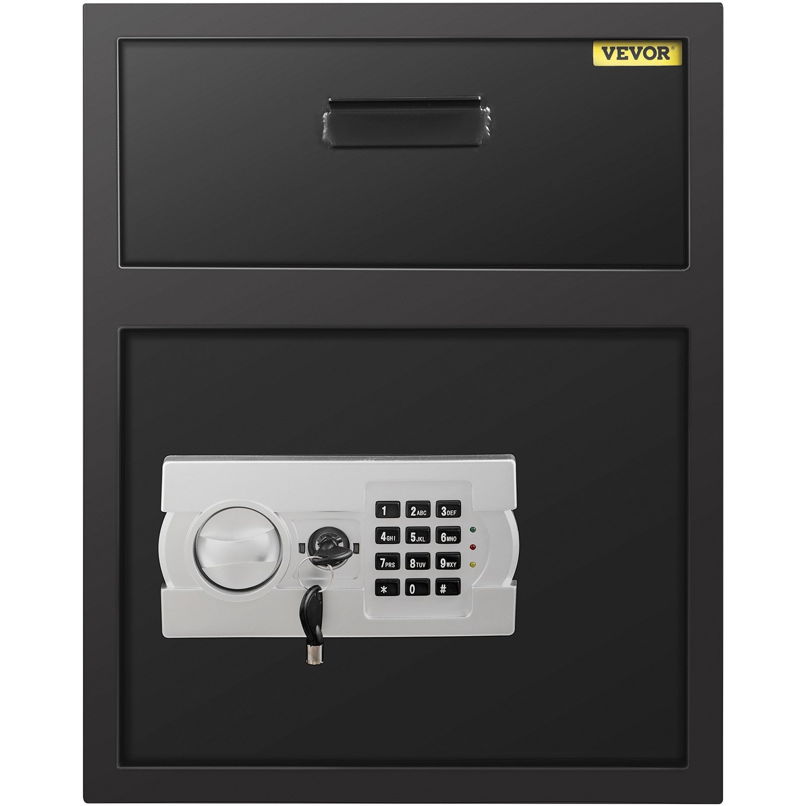 LOVMOR SF-Y-T3342P298259 Digital Depository Safe 1.7 Cubic Feet Made of Carbon Steel Electronic Code Lock Depository Safe with Deposit Slot with Two Emergency Keys Depository Box for Home Hotel Restaurant and Office