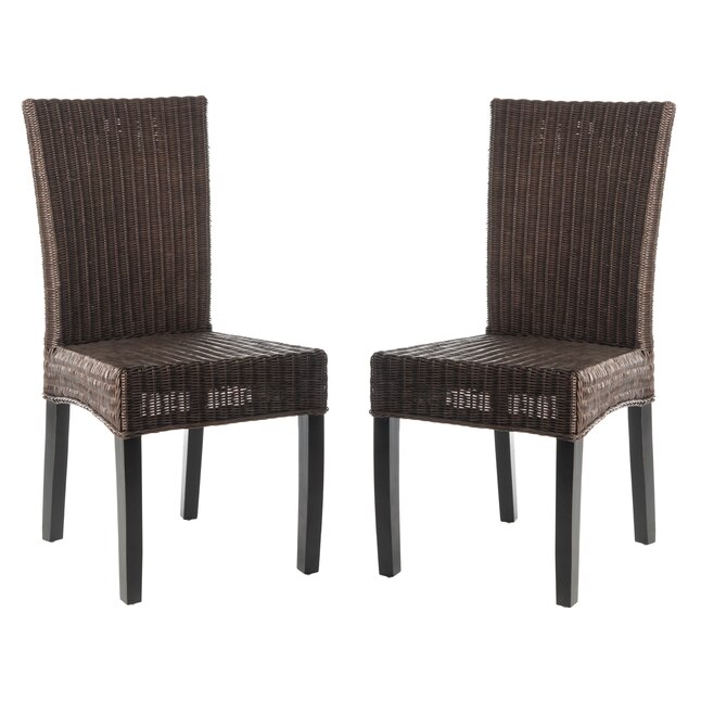 Safavieh Set Of 2 Siesta Coastal, Coastal Upholstered Dining Room Chairs