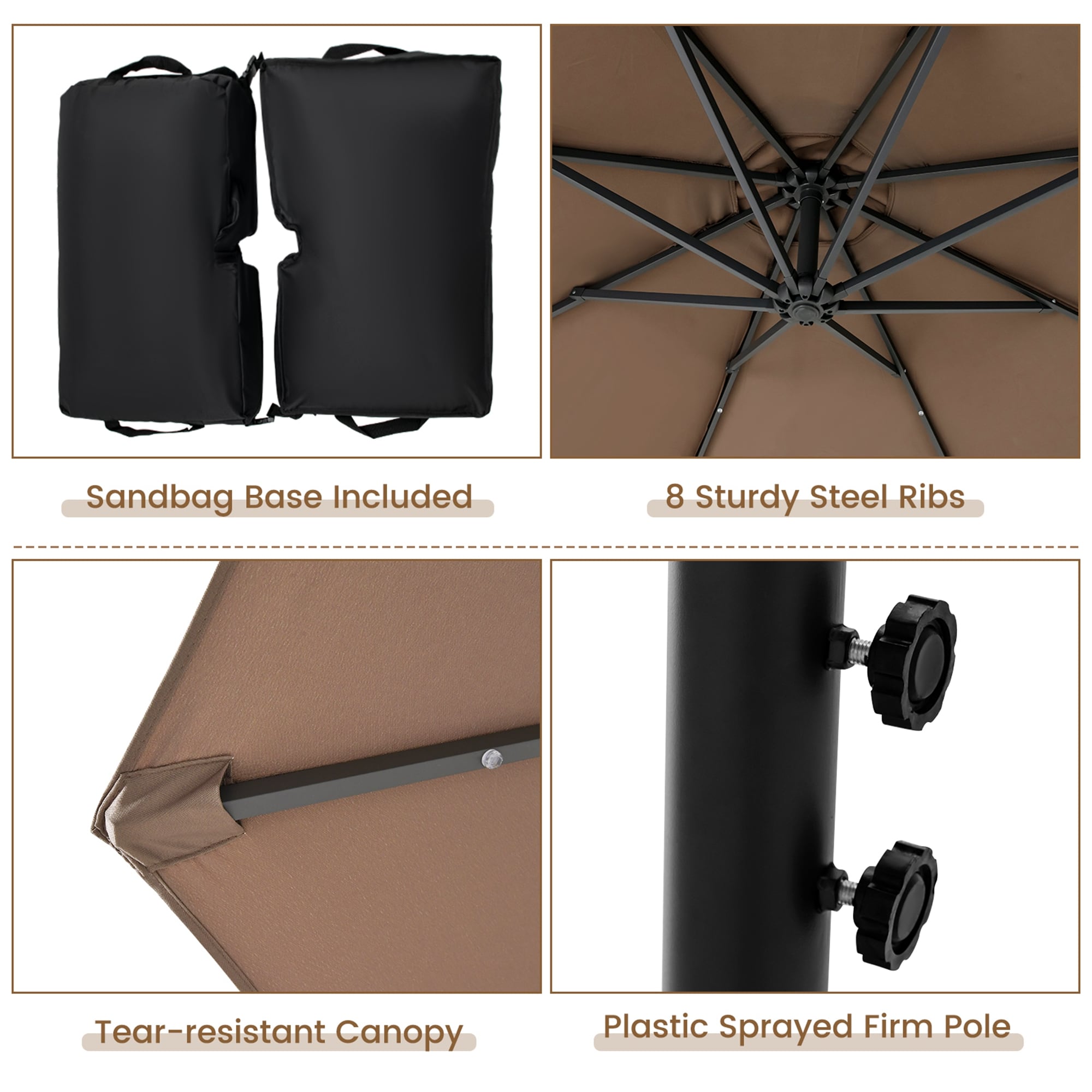 Costway NP11133CF Umbrellas-2 - View #7