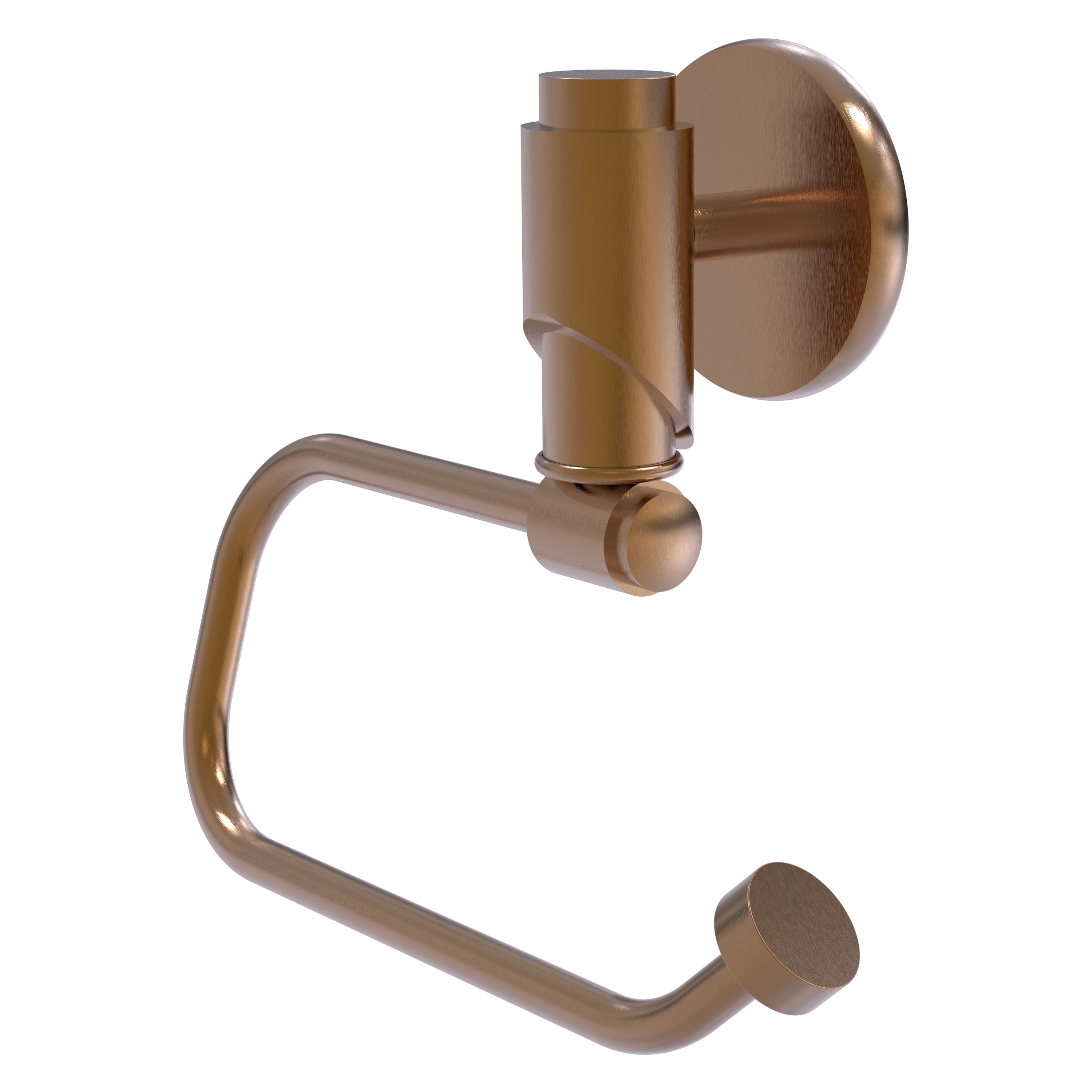 Allied Brass TR-24E-BBR Tribecca Brushed Bronze Wall mount Single post Toilet Paper Holder 1 -Rolls with Storage