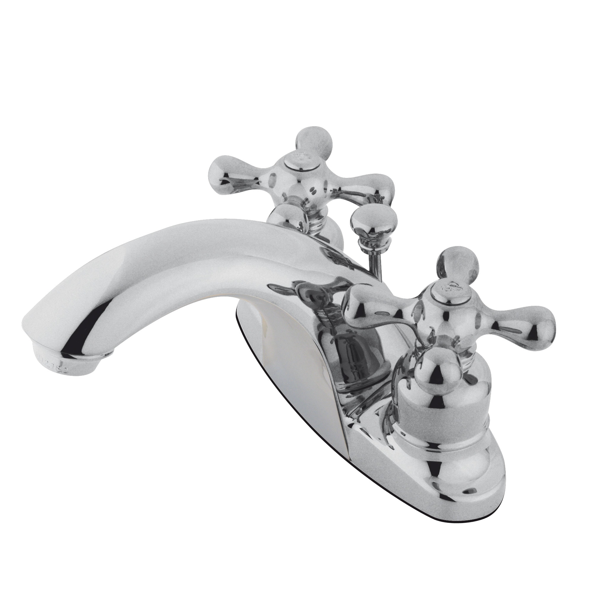 Elements of Design EB7641AX English Country Polished chrome 4-in centerset 2-handle Low-arc Residential Handle Bathroom Sink Faucet with Drain
