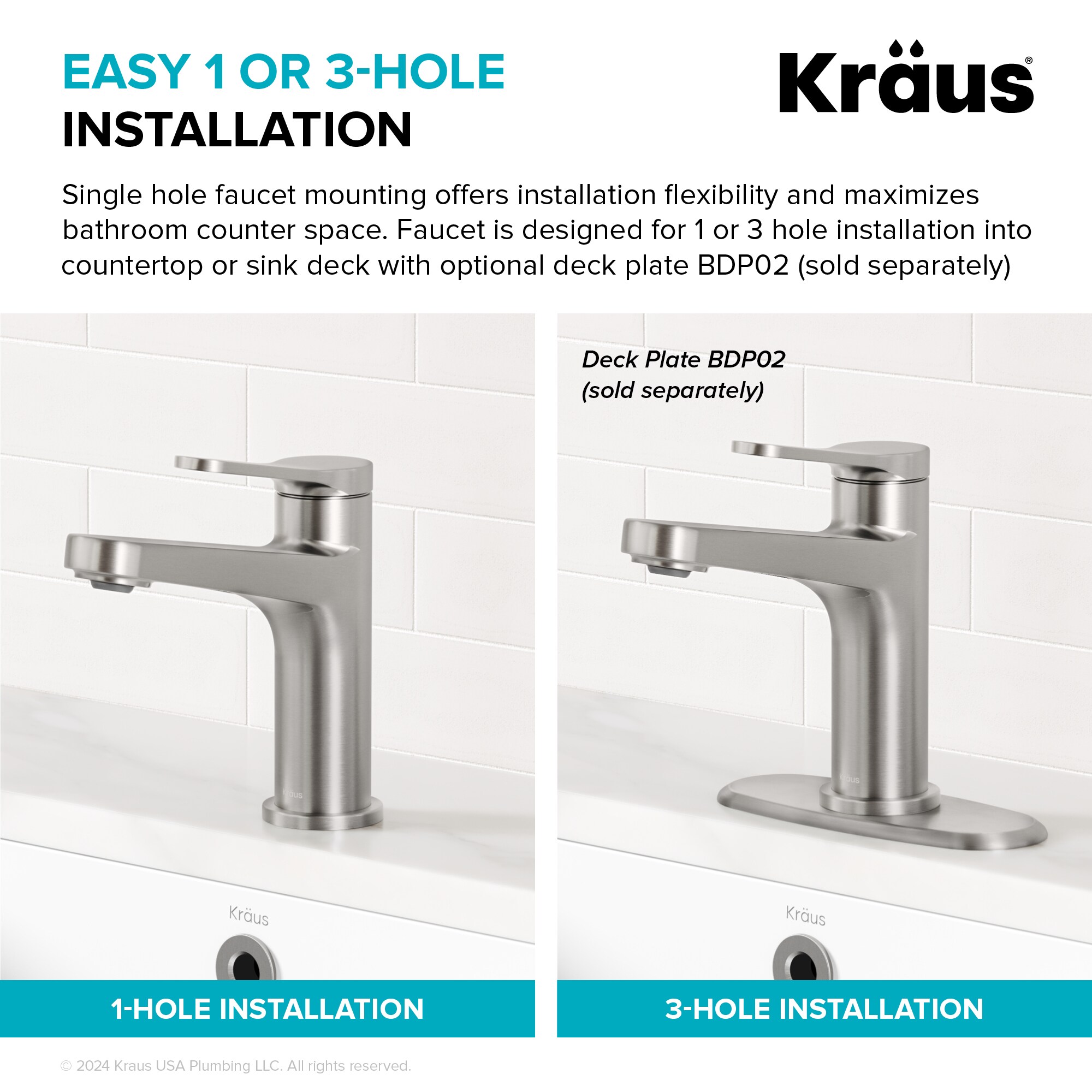 Indy Spot-Free Brushed Brass Single Handle Bathroom Faucet
