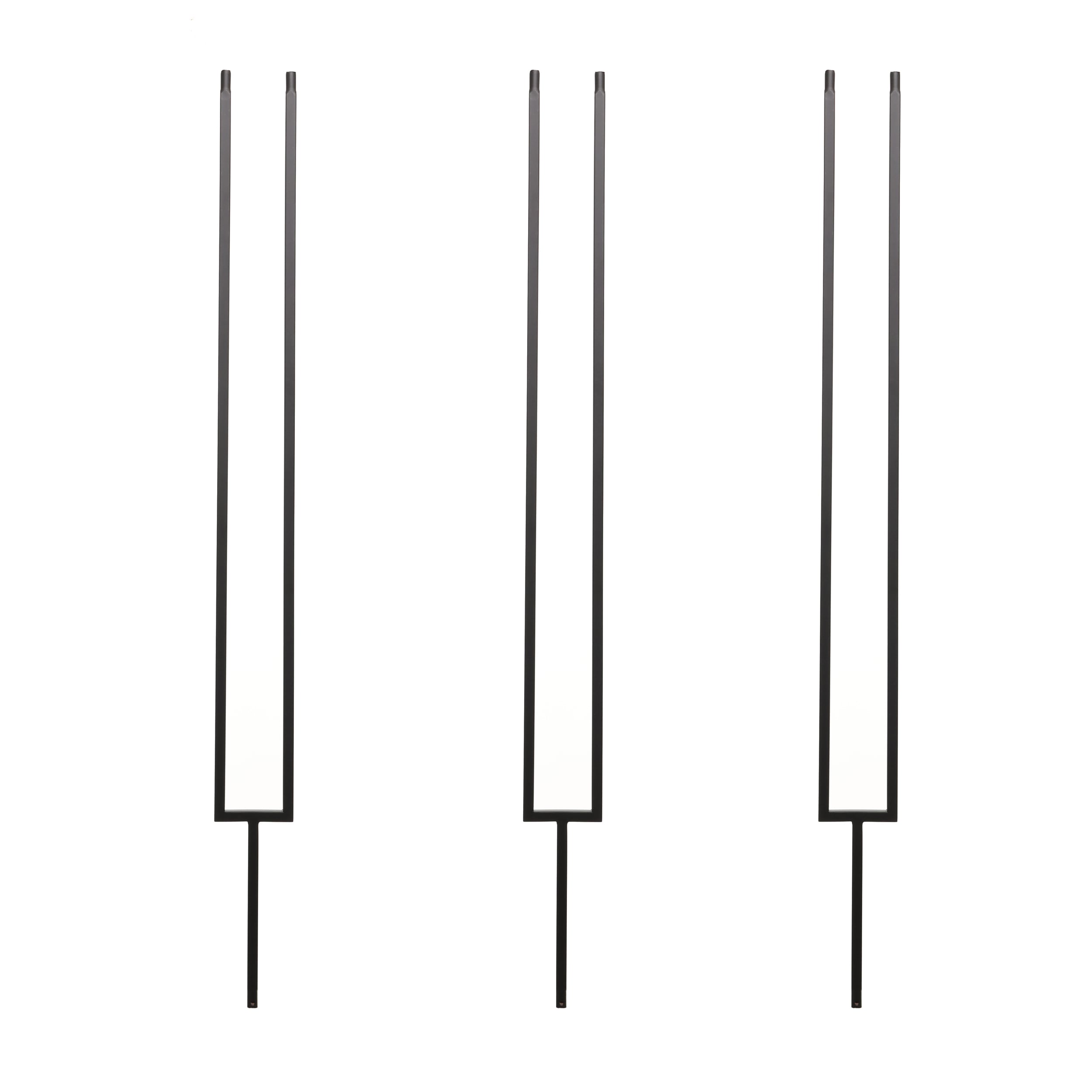 RELIABILT WGT87SB 43-in x 0.5-in Satin Black Wrought Iron Sophisticated Ornate Stair Baluster (3-Pack)