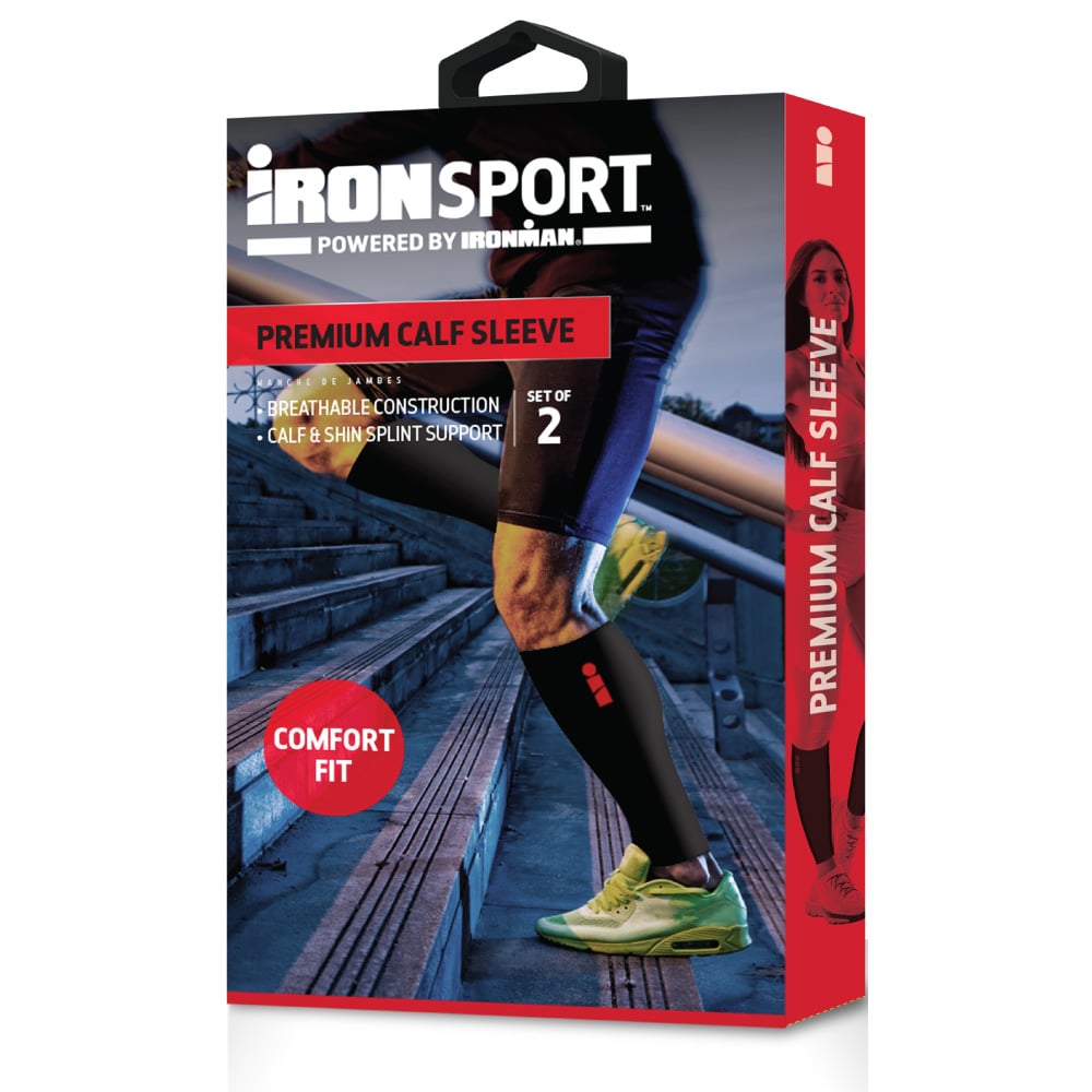 IRONSPORT Black Silicone Iron Sport Calf Sleeve 2Set - 2 Pack Stretching &  Recovery Sleeves for Lower Body - Breathable, Shin Splint Support in the  Stretching & Recovery department at