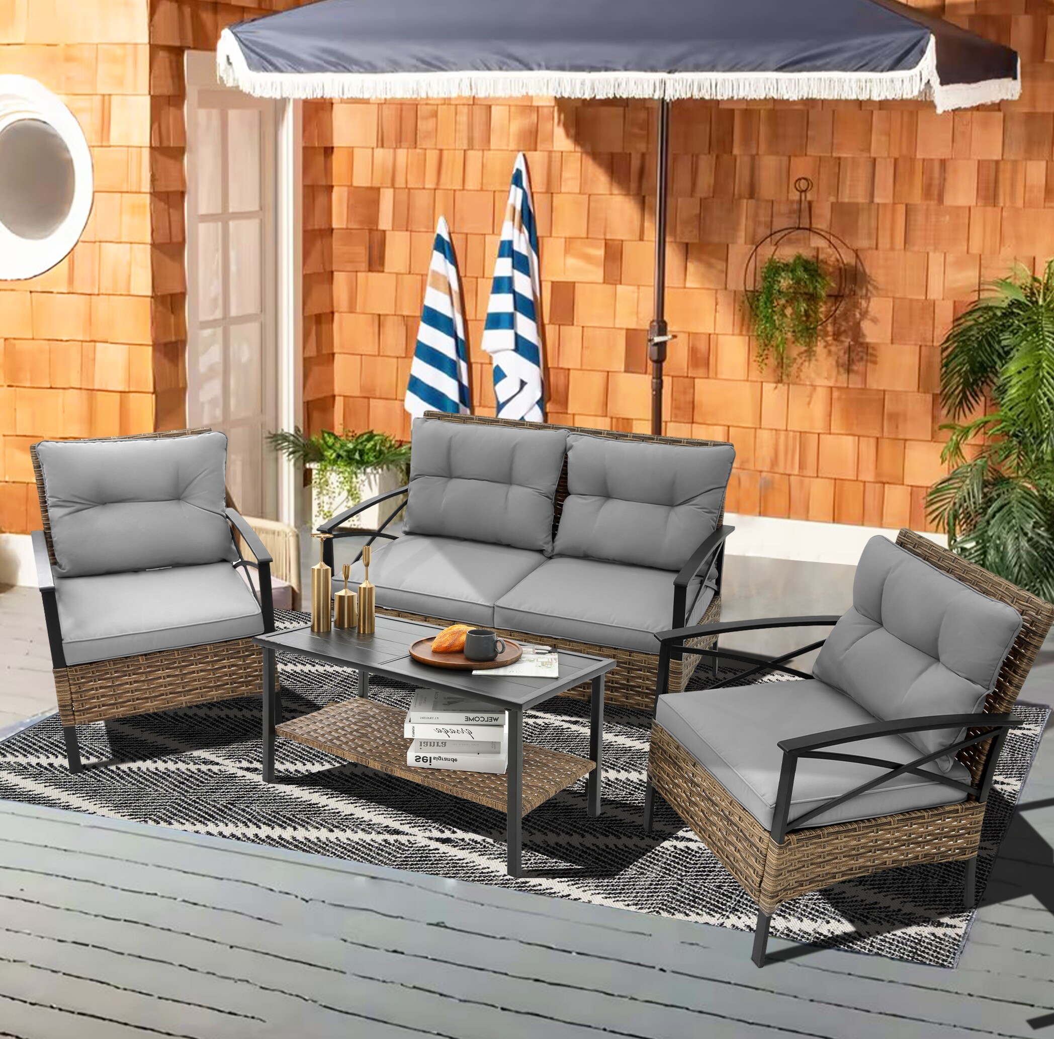 Fun Orange FUNS2HW04 Patio-Conversation-Sets - View #10