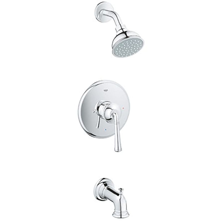 GROHE Gloucester Chrome 1-Handle Bathtub and Shower Faucet with Valve
