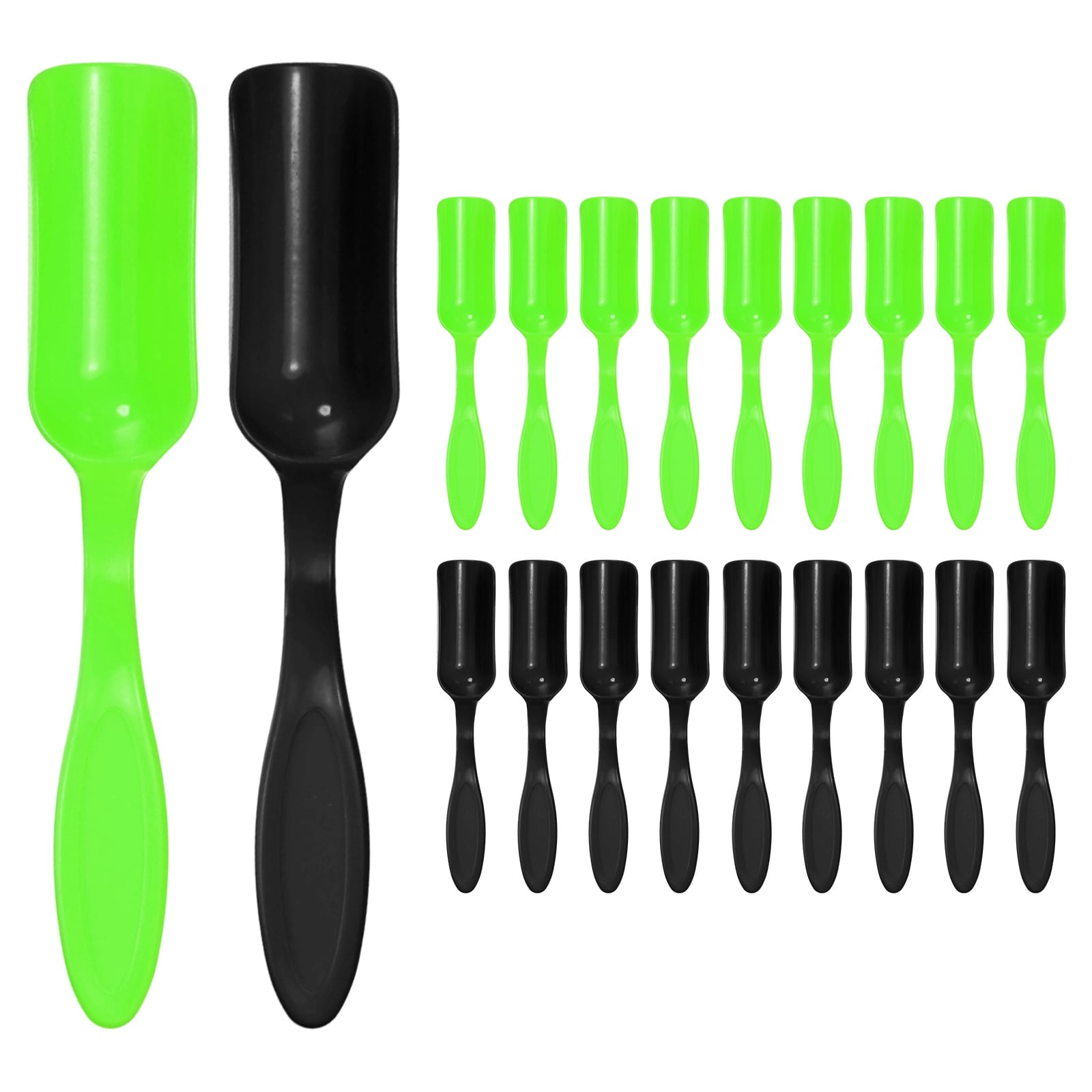 Unique Bargains - 20-Pack Mini Gardening Shovel Spoon Black Green