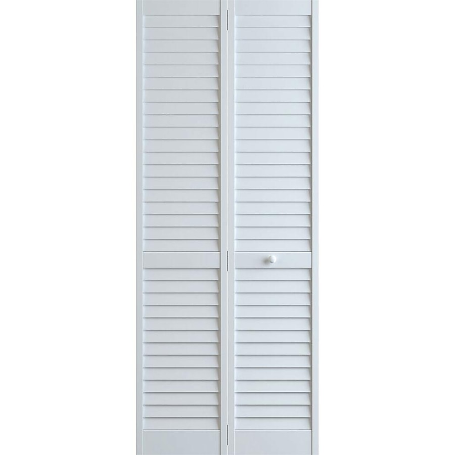 ReliaBilt 30-in x 80-in White Louver Prefinished Pine Wood Bifold Door (Hardware Included) ReliaBilt 30-in x 80-in White Louver Prefinished Pine Wood Bifold Door (Hardware Included)