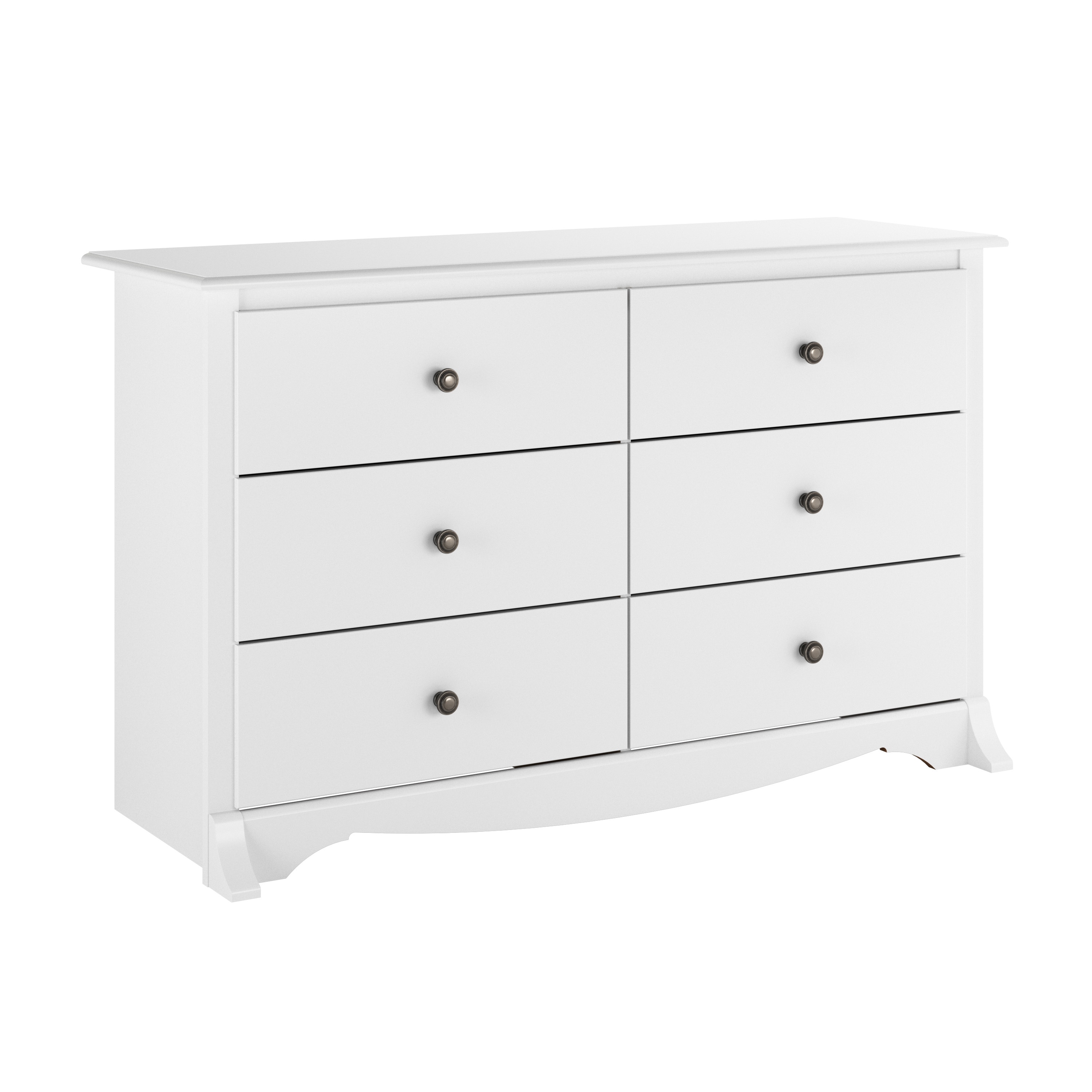 Prepac WDC-4829 Monterey White 6 -Drawer Standard dresser