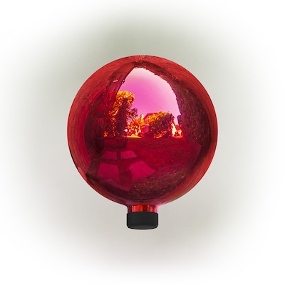 Red Blown Glass Gazing Ball, Mirror Gazing Ball Canada