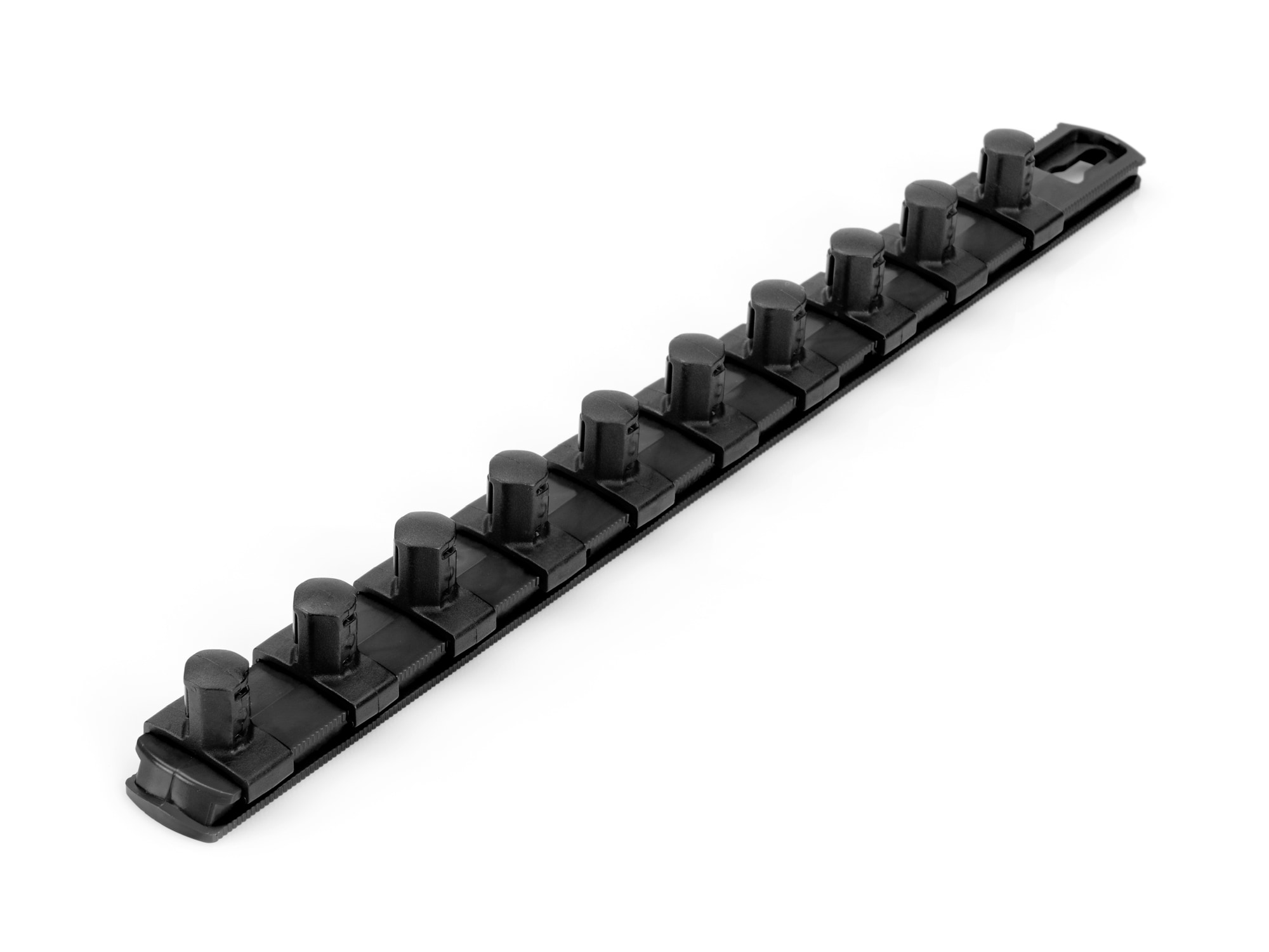 TEKTON OSR22210 Plastic Socket storage - 1/2 in drive x 13 inch socket rail with 10 clips