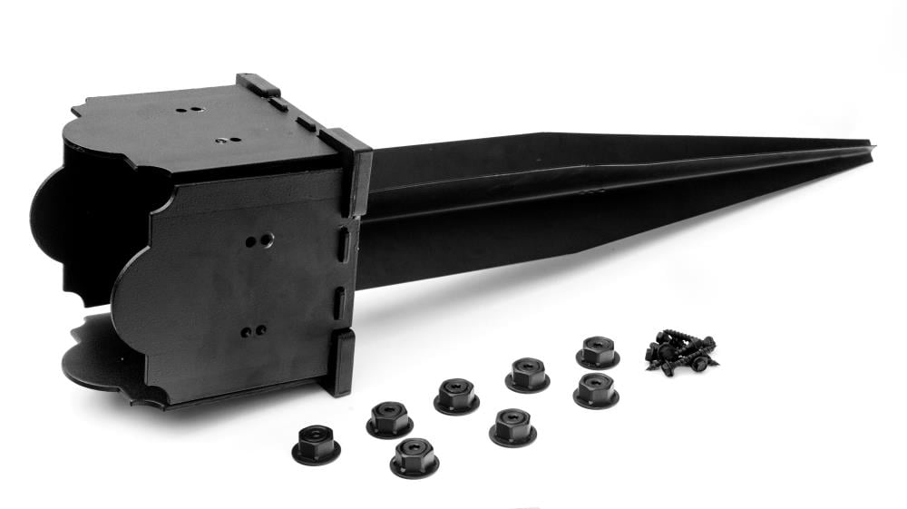 OZCO 56634 8-in x 8-in Powder-coated Wood To Wood Post Base Hardware