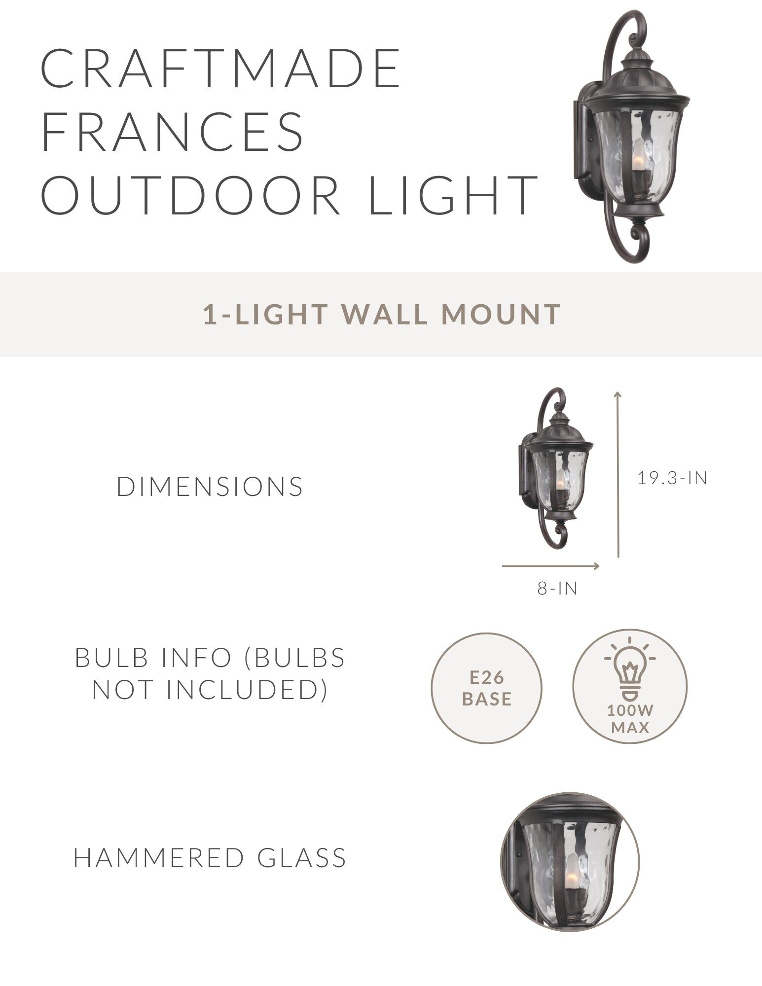 Craftmade Z6000-OBO Outdoor-Wall-Lighting - View #3