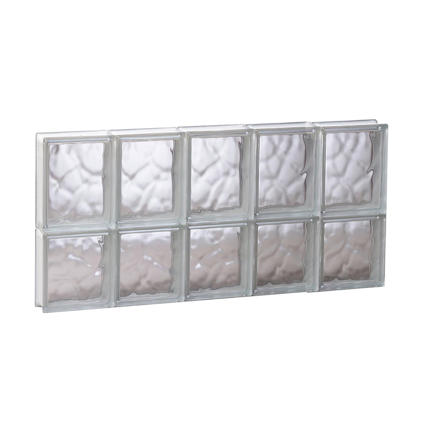 REDI2SET S3014DC Wavy Glass 28-3/4-in x 13-1/2-in Frameless Replacement Glass Block Window