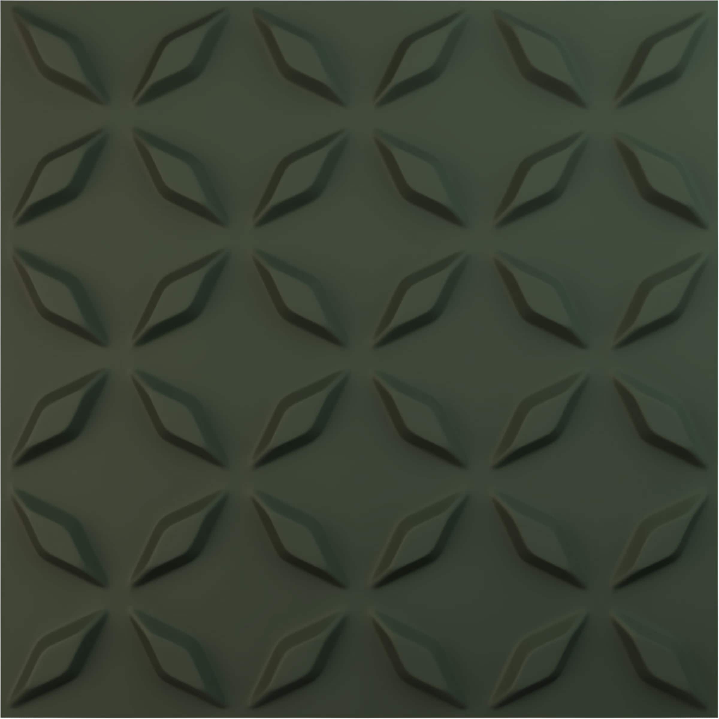 Ekena Millwork WP20X20DLGHC 19-5/8-in x 19-5/8-in Embossed Paintable/Stainable Green PVC Abstract Wall Panel ( 2.67-sq ft )