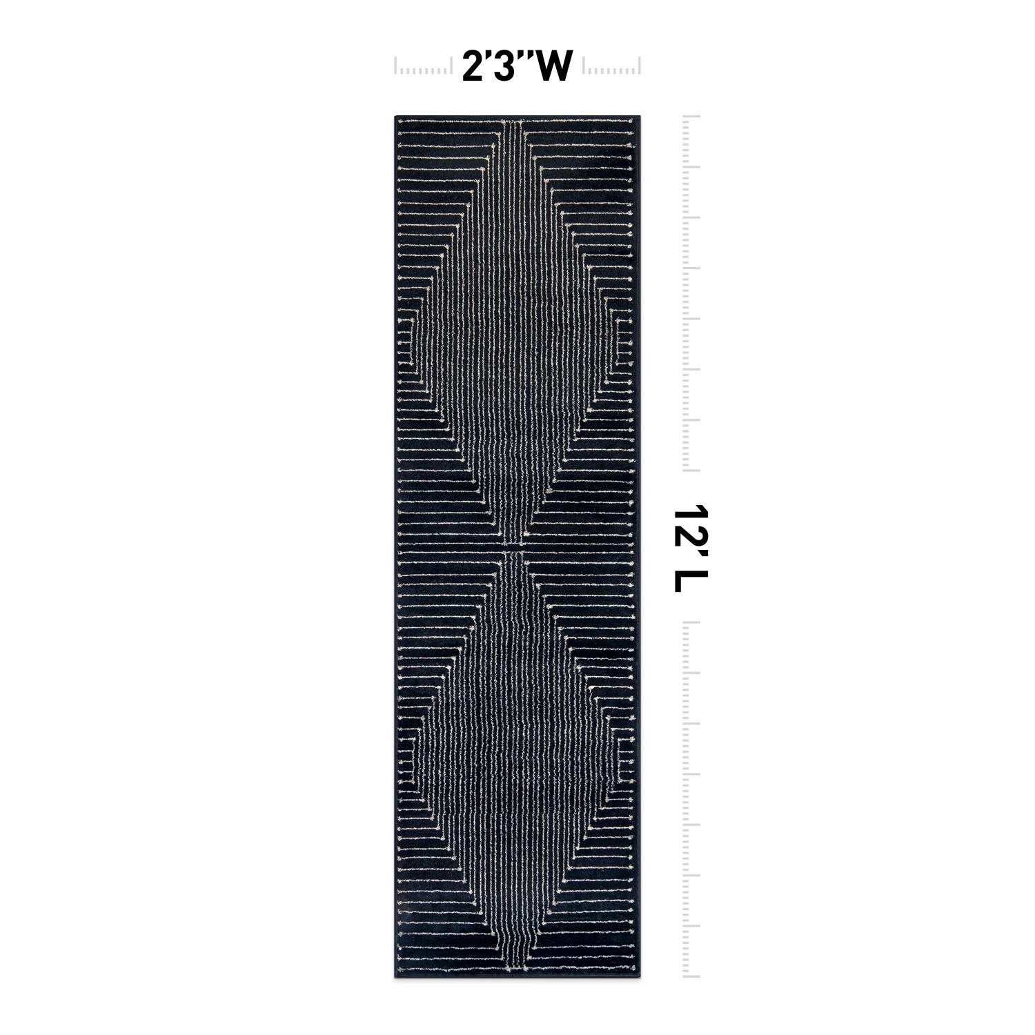 World Rug Gallery WR91BLACK2X12 rugs - View #3