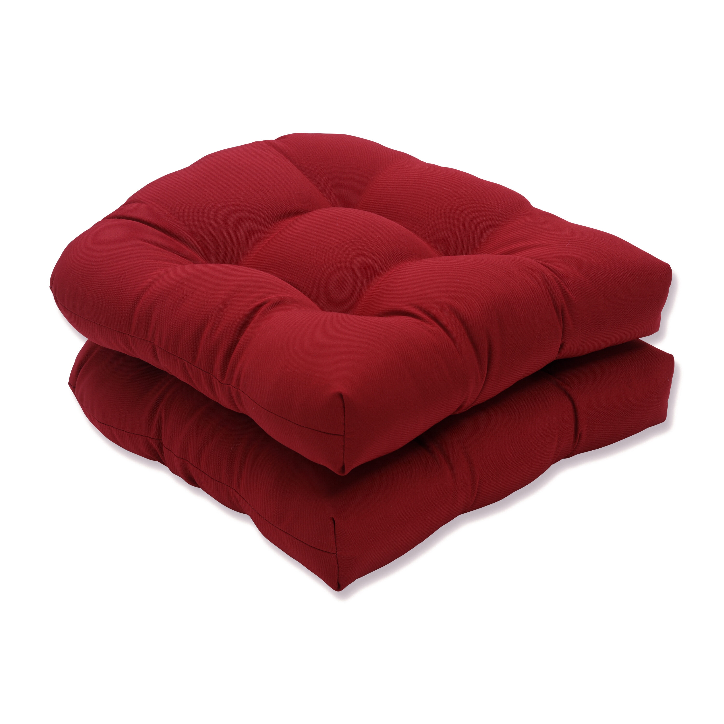 Pillow Perfect Pompeii Red 2-Piece 19-in x 19-in Indoor Decorative Pillow in Red