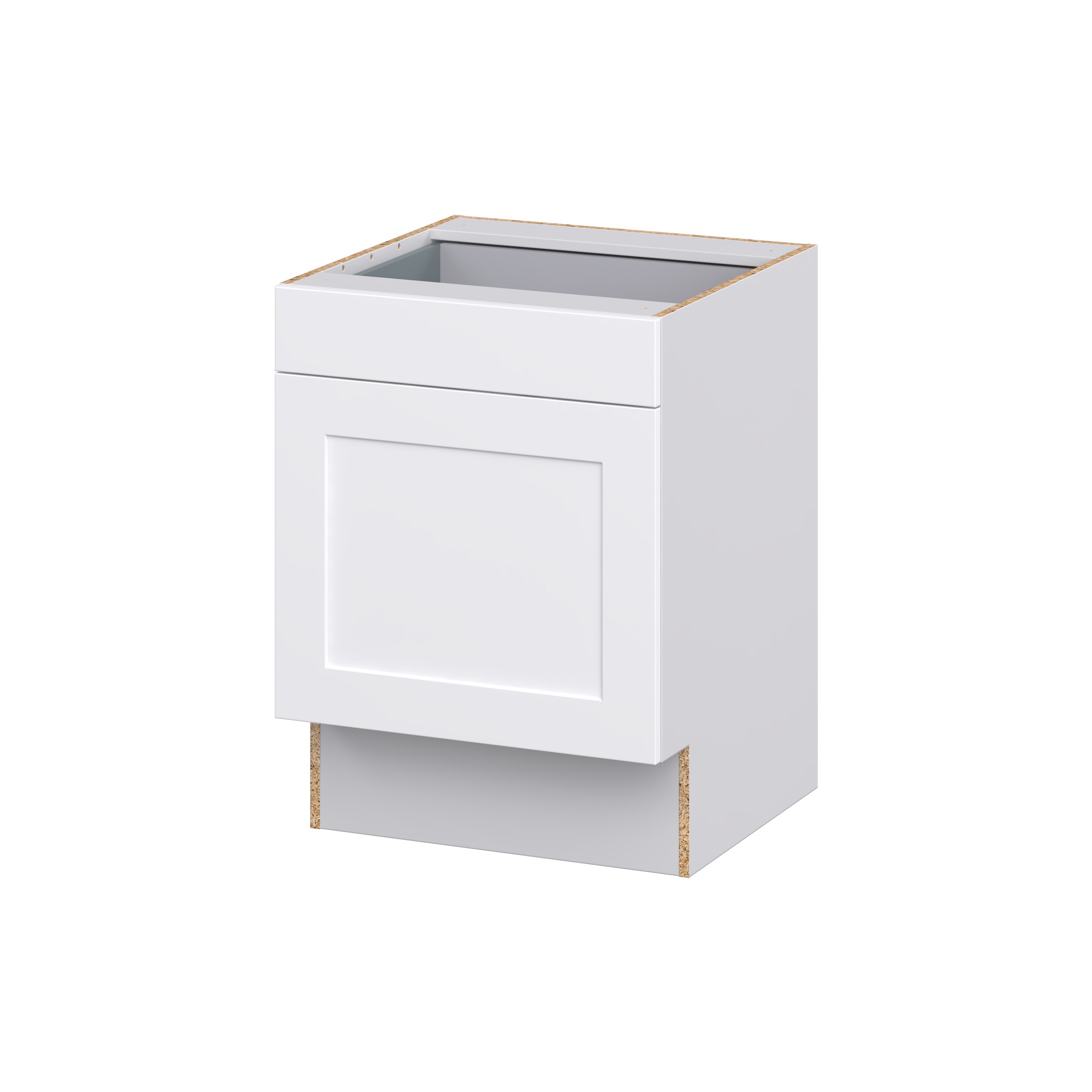 Hugo&Borg DSB24ADA(L/R)-JO Jolie 24-in W x 34.5-in H x 25-in D Warm White Base Fully assembled Cabinet (Recessed Panel Shaker)