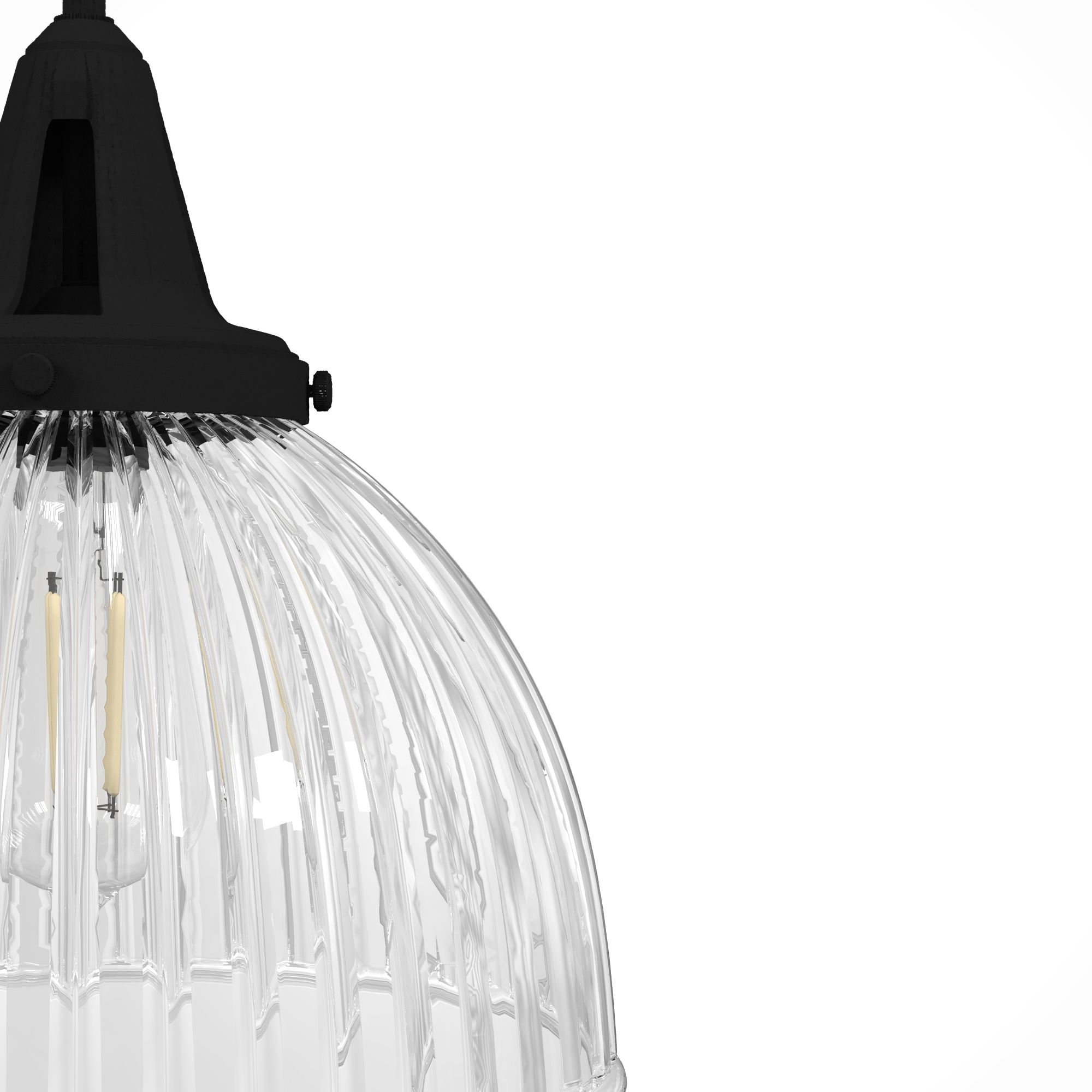 Cypress Grove 13" Black Iron and Glass Pendant Light