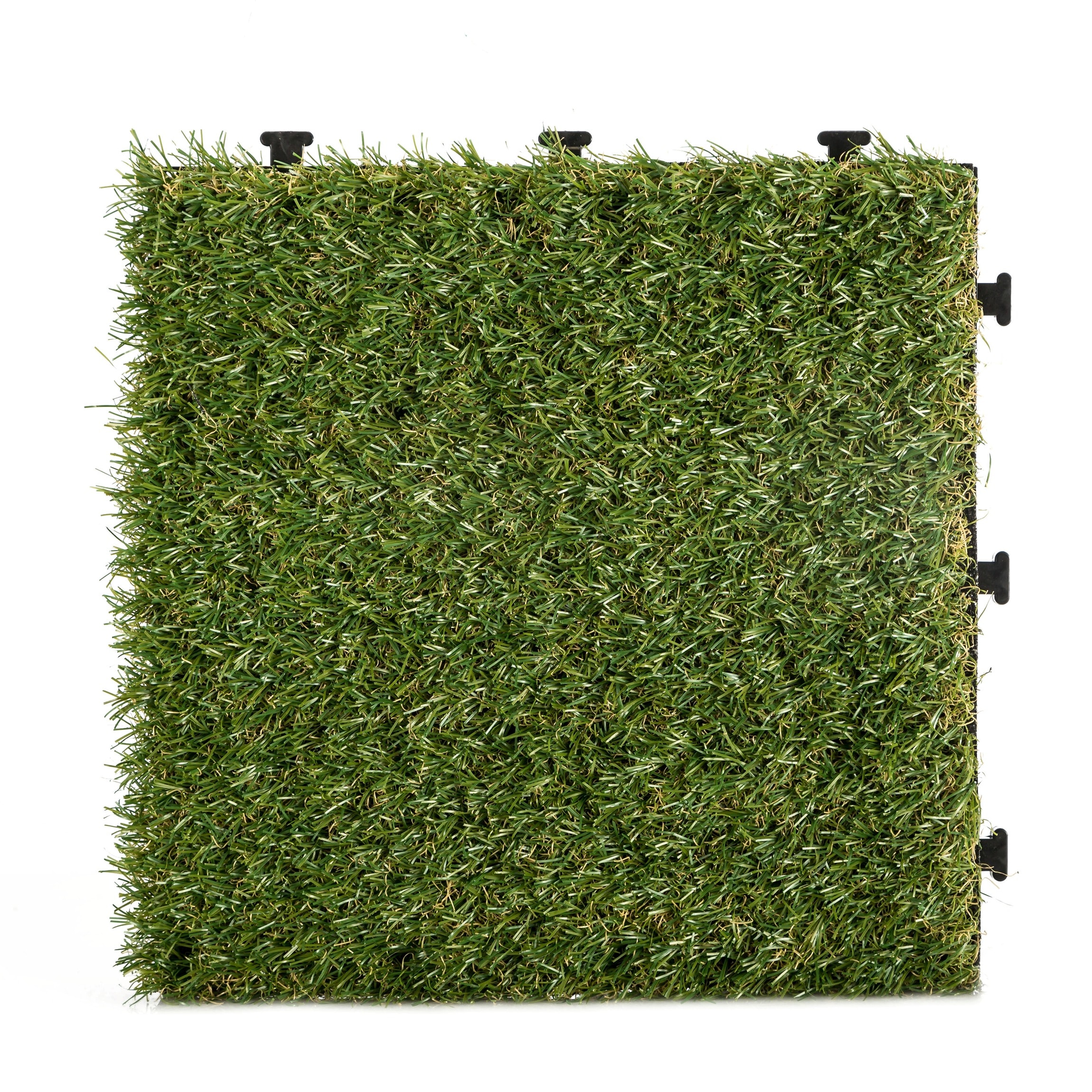 Courtyard Casual 12-in x 12-in 9-Pack Artificial Grass Prefinished PVC Deck Tile