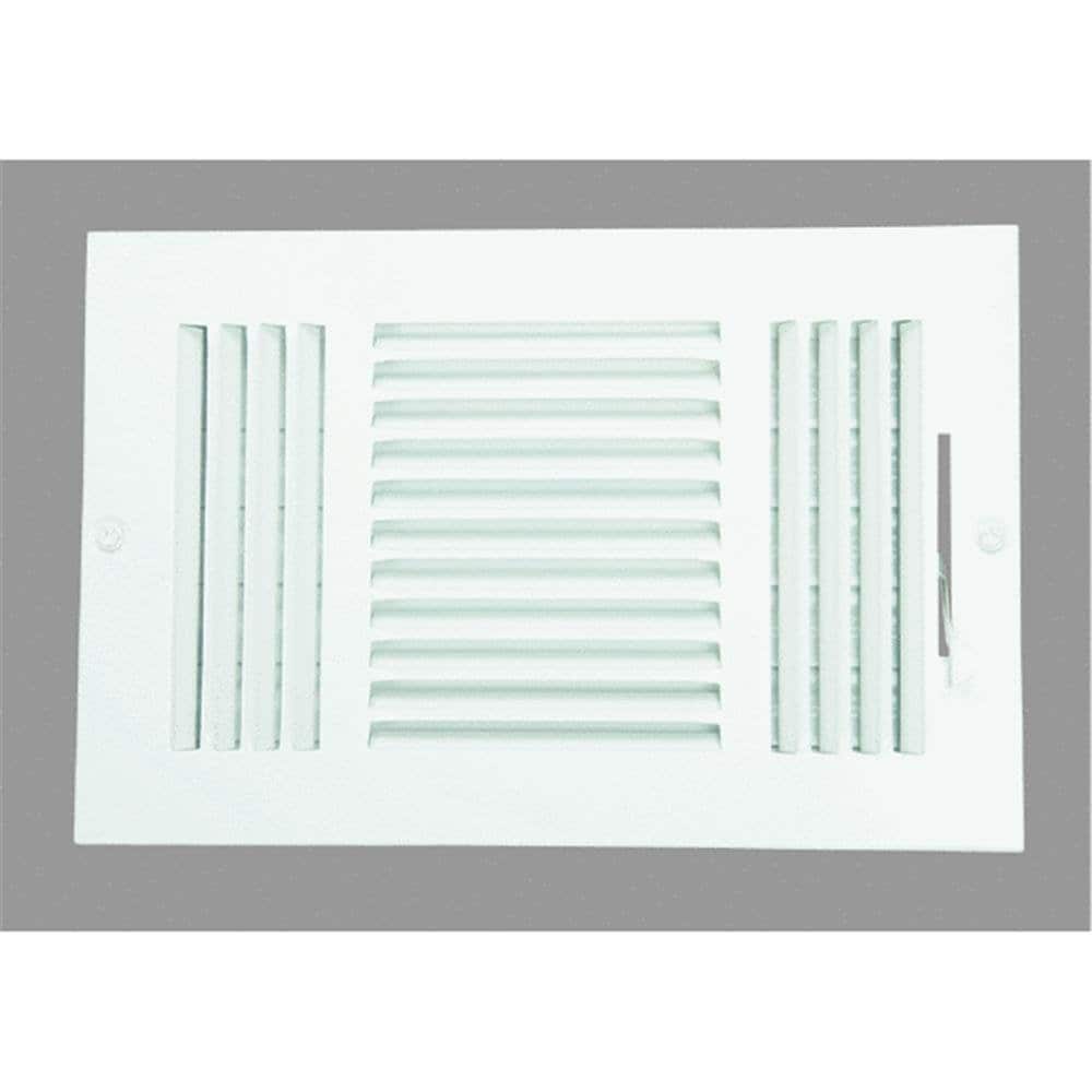 Global Do It Best Sourcing - Heating Registers 3SW1006WH-B 3-Way Register 6x10 White #3SW1006WH-B-421B