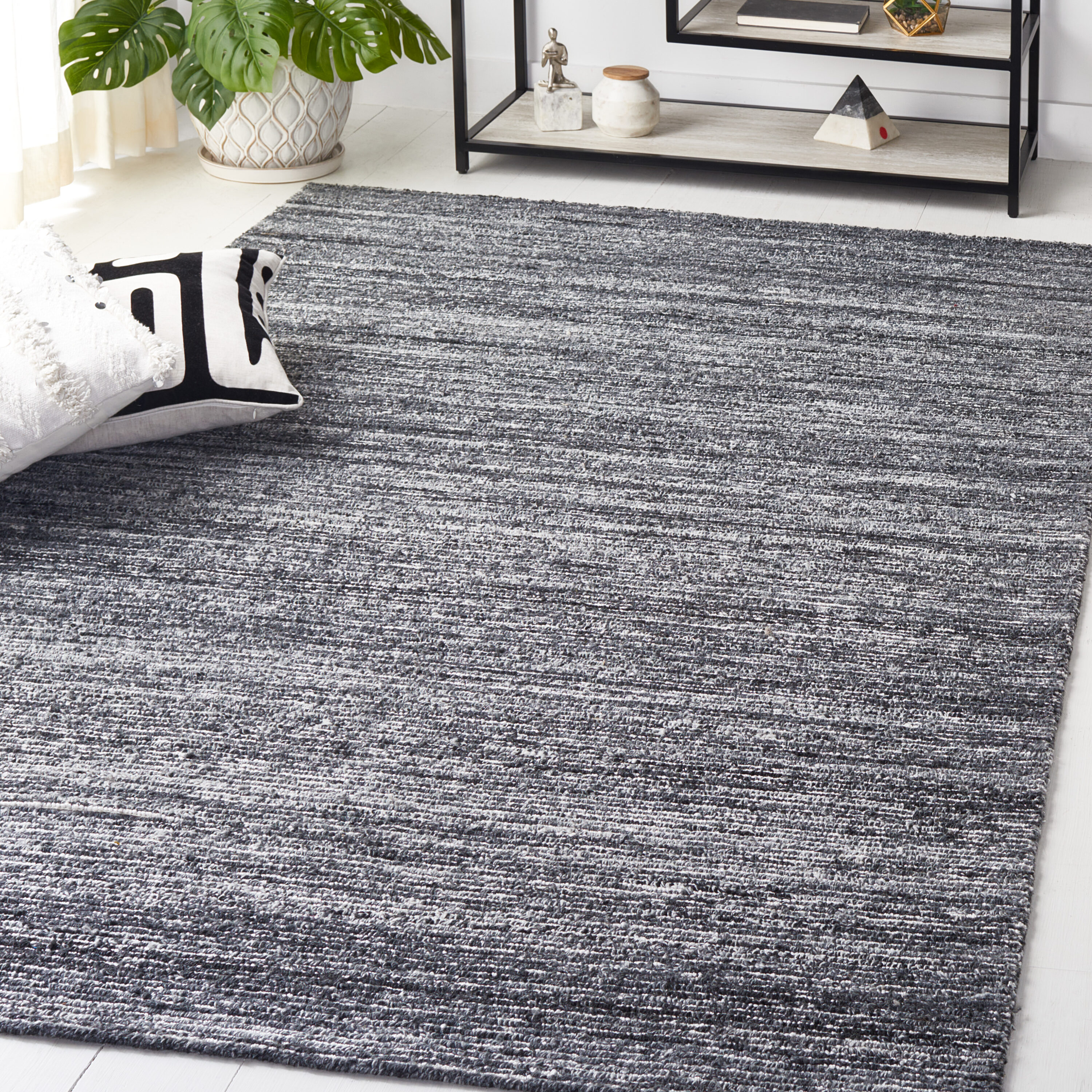  Mirage 425 Dark Gray/Ivory Contemporary 4ft x 6ft Small Rectangle Rug