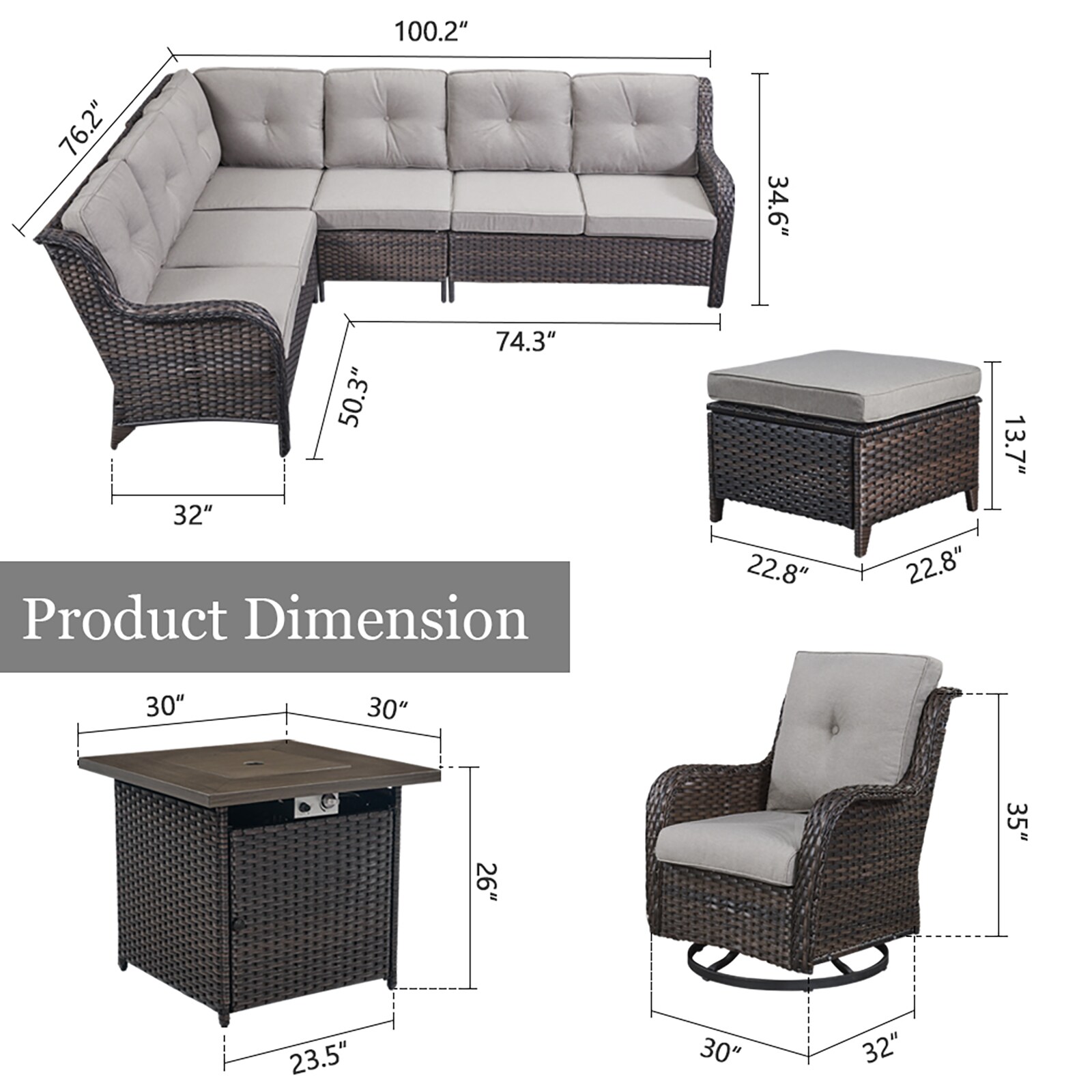 Rilyson FS2314054056058098-3 Patio-Conversation-Sets - View #10