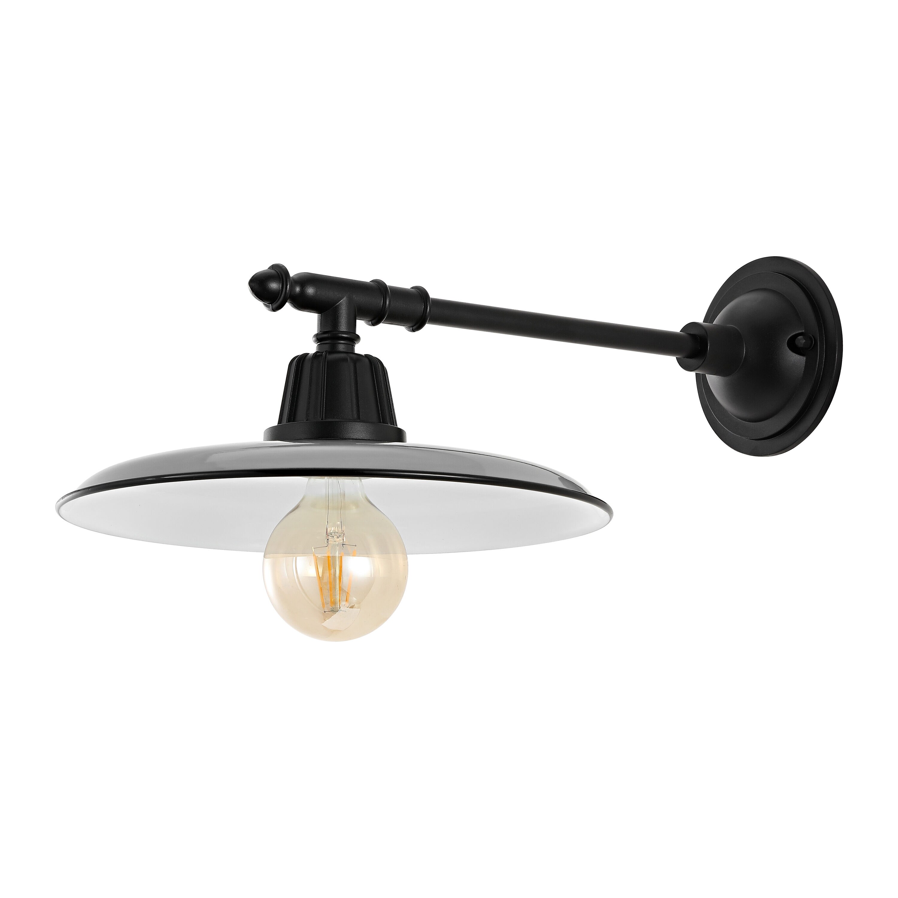Gray and Black Iron Industrial Farmhouse Wall Sconce