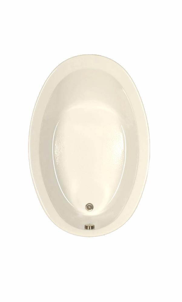 WaterTECH S5638 BONE Designer 38-in x 56-in Bone Acrylic Oval Drop-In Soaking Bathtub (Reversible Drain)