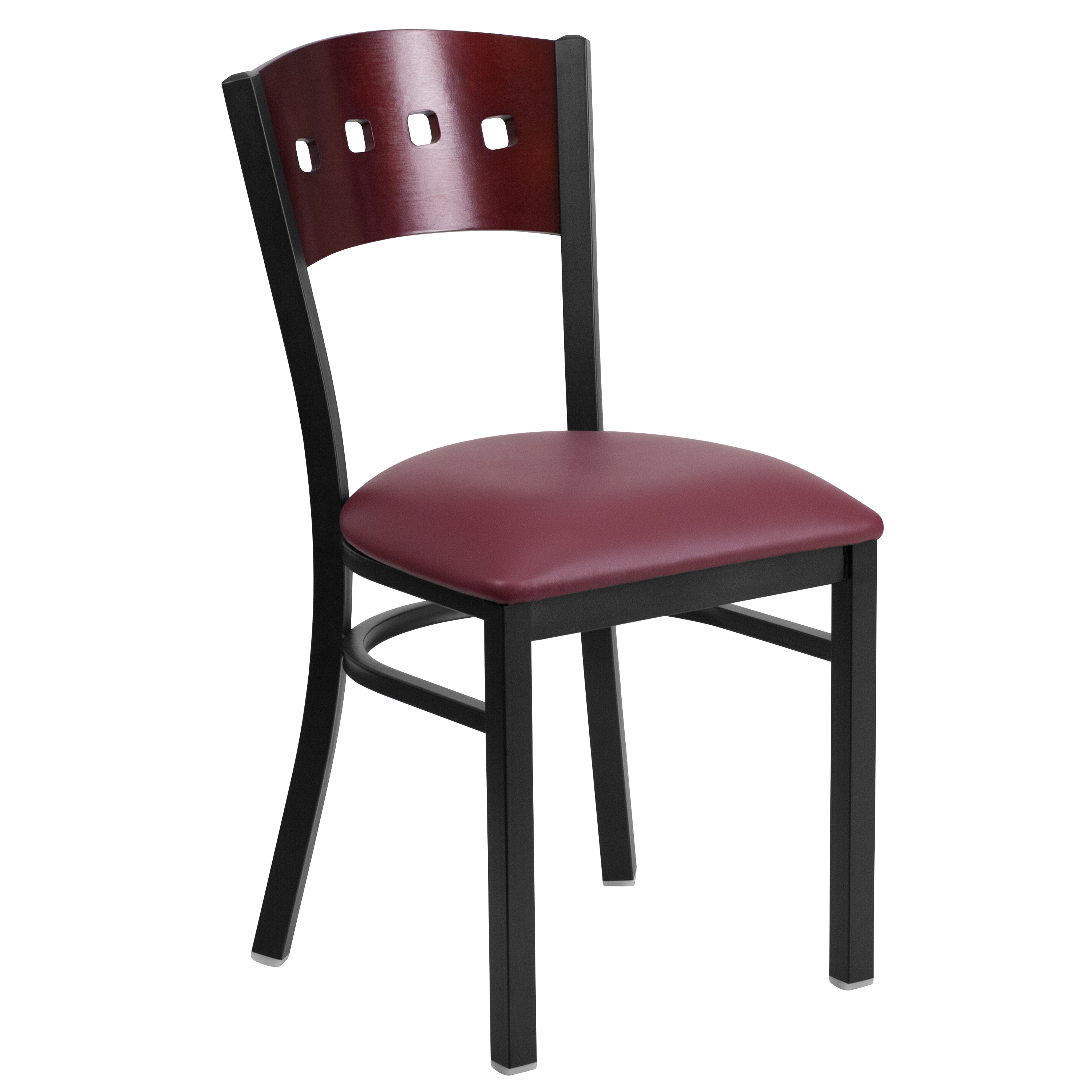 Flash Furniture 847254083959 Contemporary/Modern Vinyl Upholstered Dining Side Chair (Metal Frame)