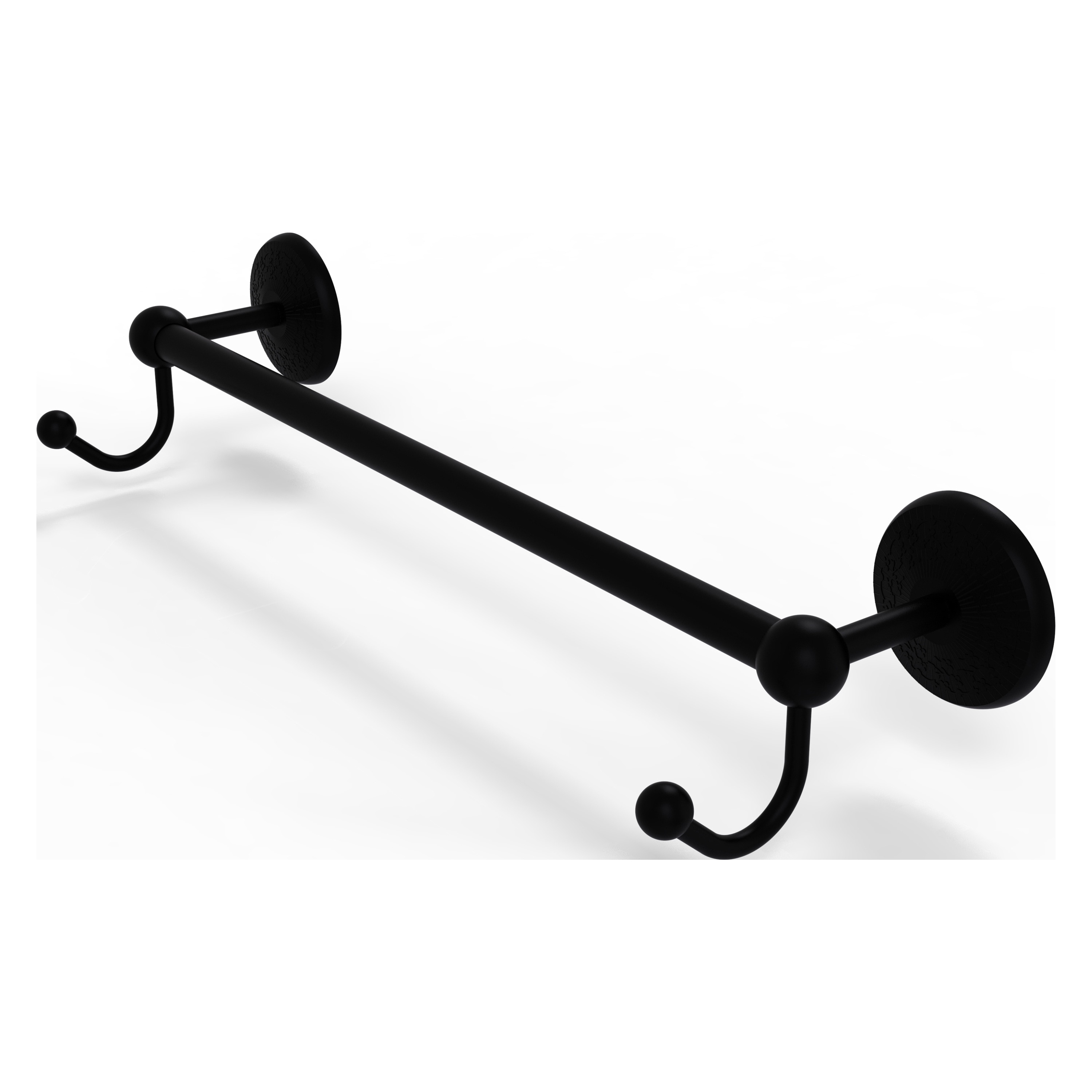 Allied Brass PMC-41-24-HK-BKM Prestige Monte Carlo 24-in Matte Black Wall mount Single Towel Bar